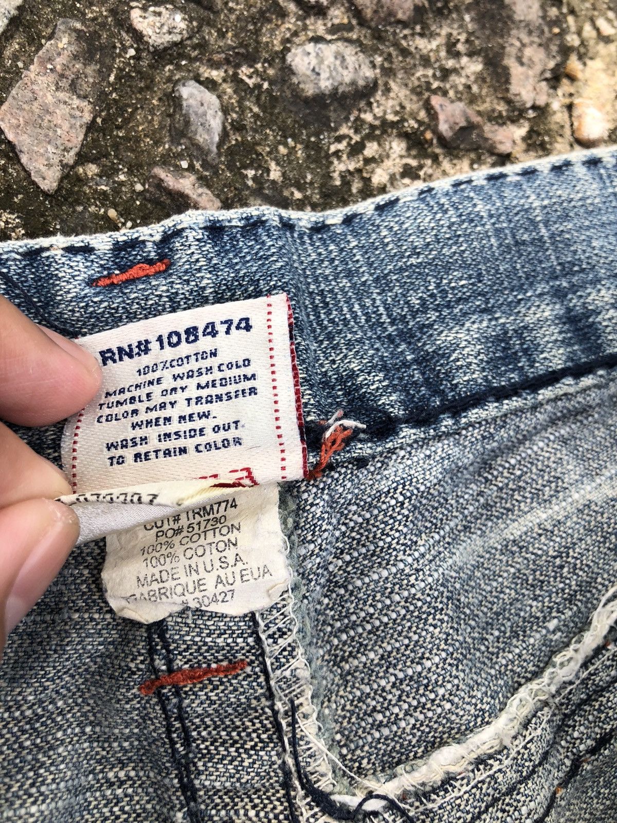 True Religion True Religion Joey Super T Distressed Washed Denim Size US 32 / EU 48 - 11 Thumbnail