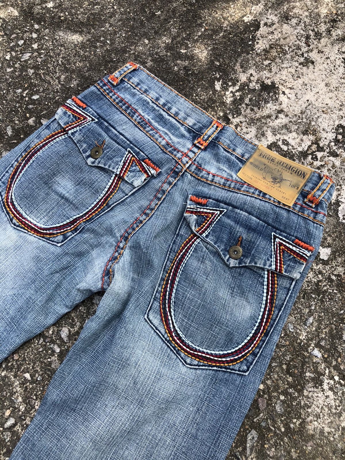 True Religion True Religion Joey Super T Distressed Washed Denim Size US 32 / EU 48 - 7 Thumbnail