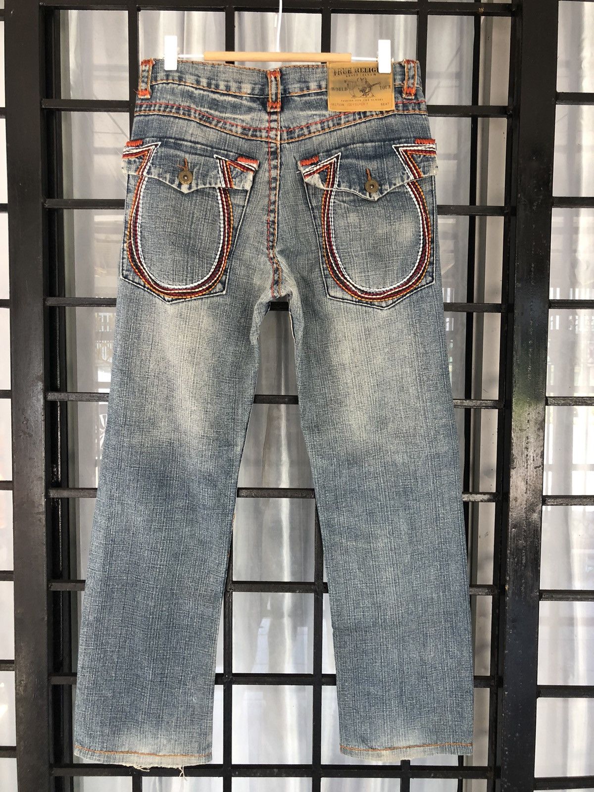 True Religion True Religion Joey Super T Distressed Washed Denim Size US 32 / EU 48 - 3 Thumbnail