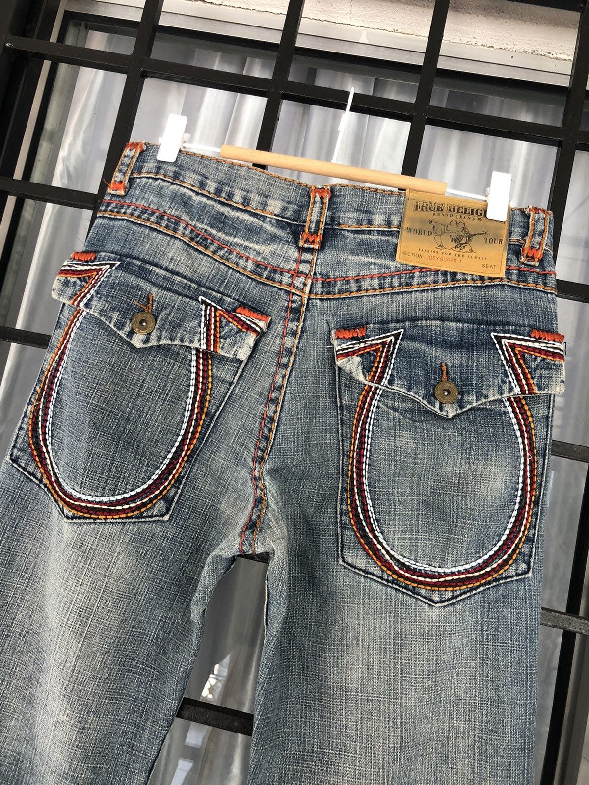True Religion True Religion Joey Super T Distressed Washed Denim Size US 32 / EU 48 - 4 Thumbnail
