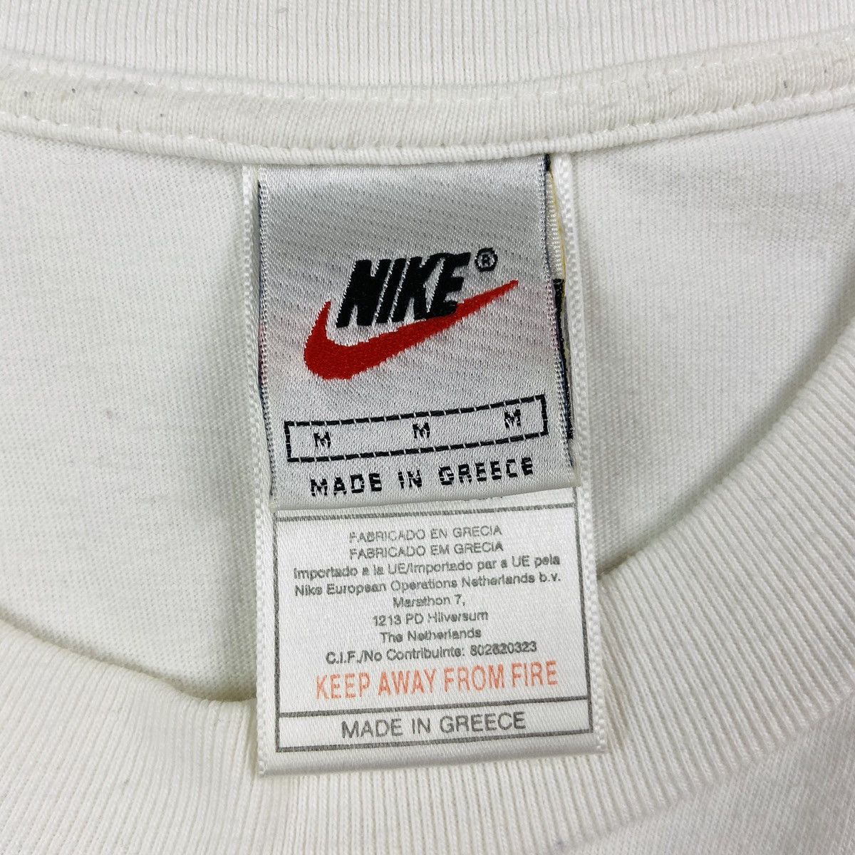 Nike 1990s NIKE CHALLENGE COURT BIG LOGO RARE TEE - № 349 Size US L / EU 52-54 / 3 - 7 Thumbnail