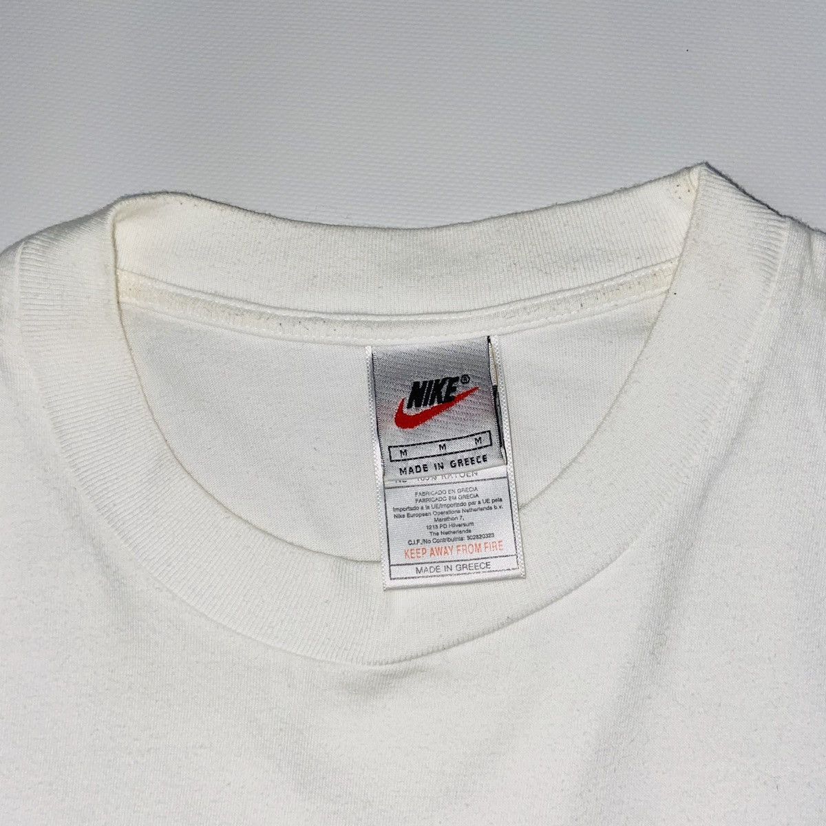 Nike 1990s NIKE CHALLENGE COURT BIG LOGO RARE TEE - № 349 Size US L / EU 52-54 / 3 - 6 Thumbnail