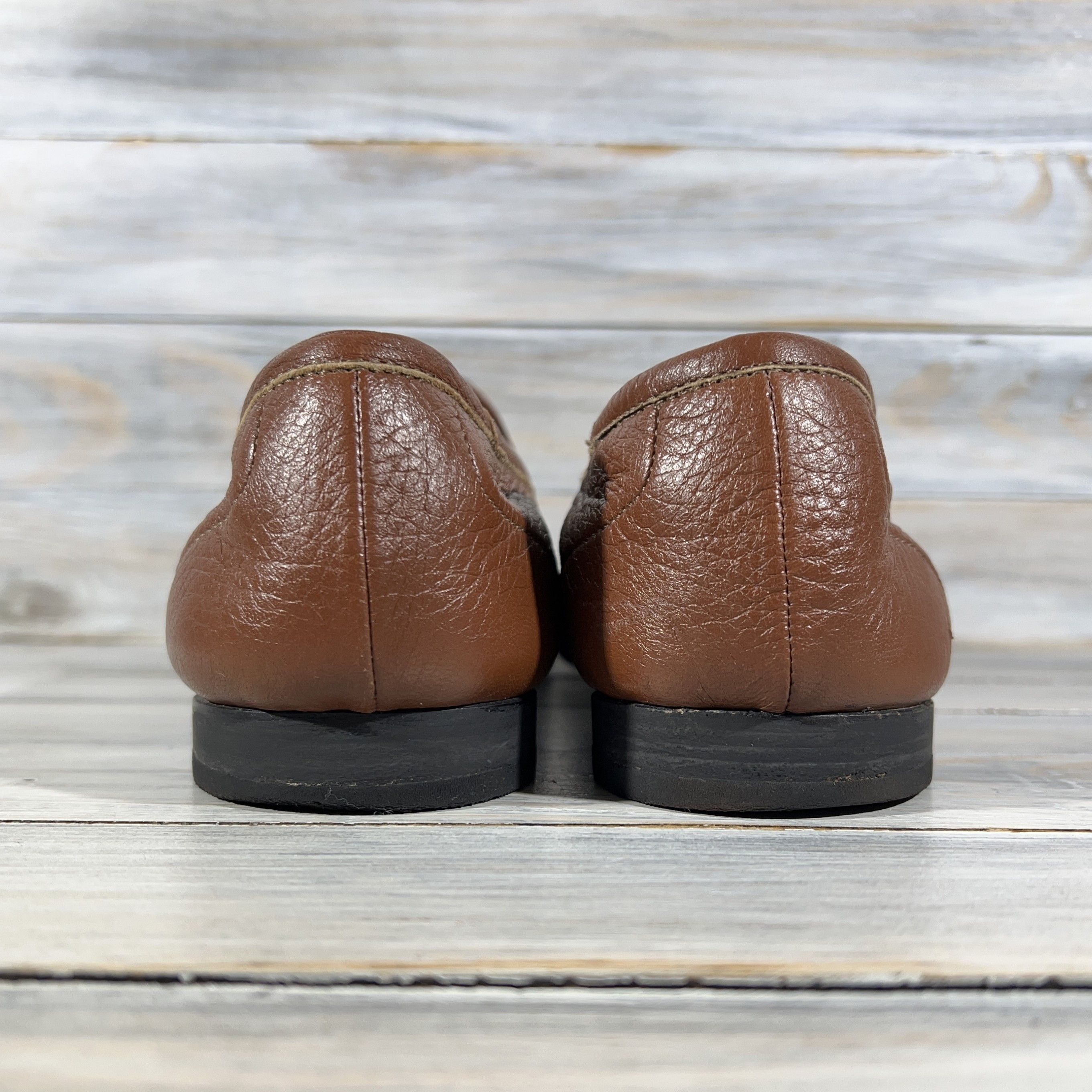 Leather Max Verre Neapolis Loafers Men's Leather Shoes Brown Luxury Size US 11 / EU 44 - 6 Thumbnail