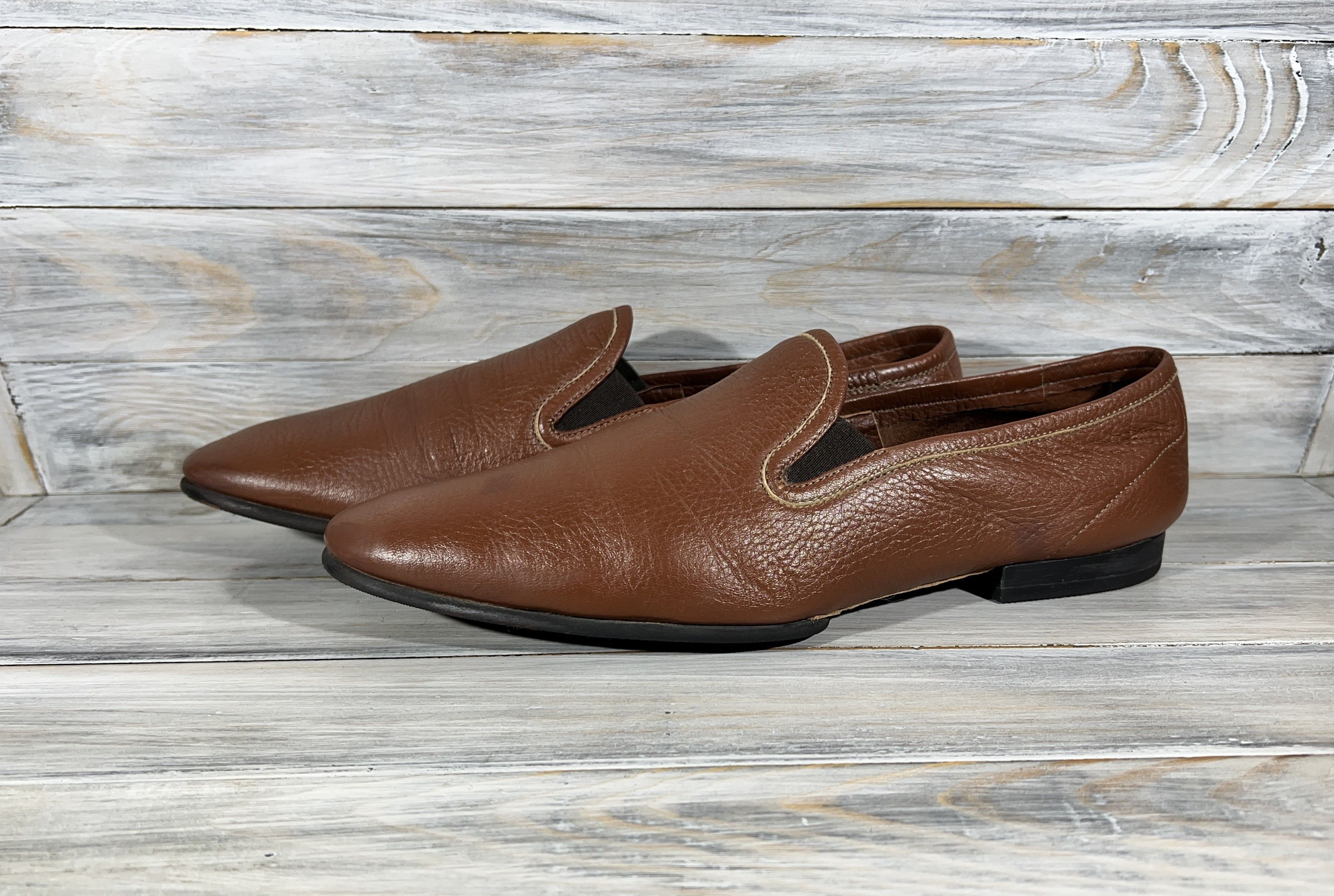 Leather Max Verre Neapolis Loafers Men's Leather Shoes Brown Luxury Size US 11 / EU 44 - 5 Thumbnail