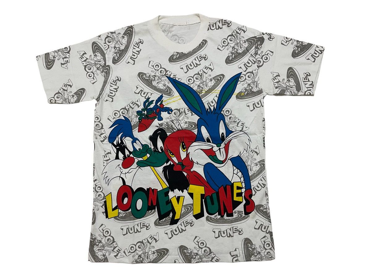 image of Movie x Vintage Looney Tunes T.shirt in White, Men's (Size Large)