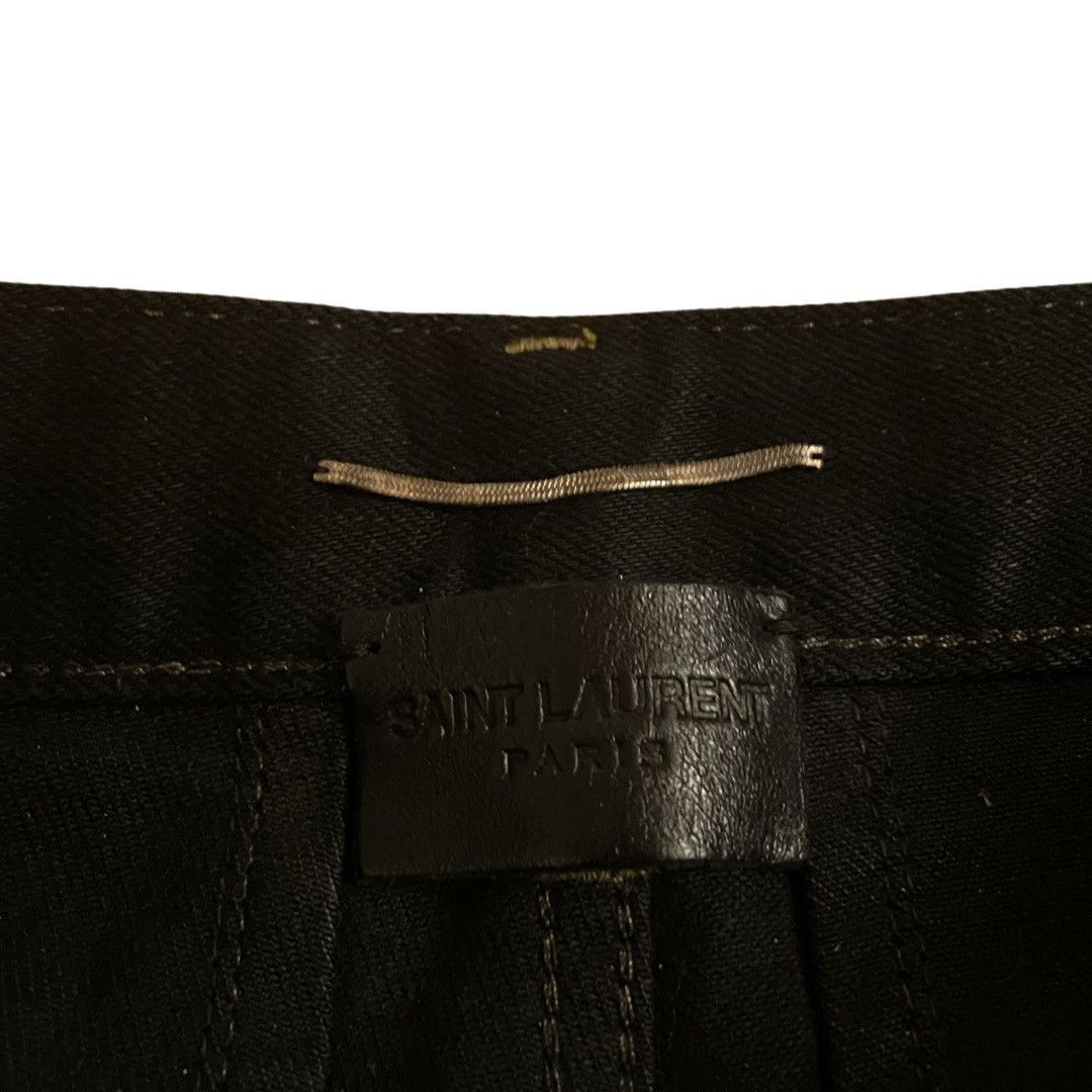 Saint Laurent Paris Hedi Slimane Saint Laurent 2015 Black Wax D02 Denim Size US 31 - 3 Thumbnail