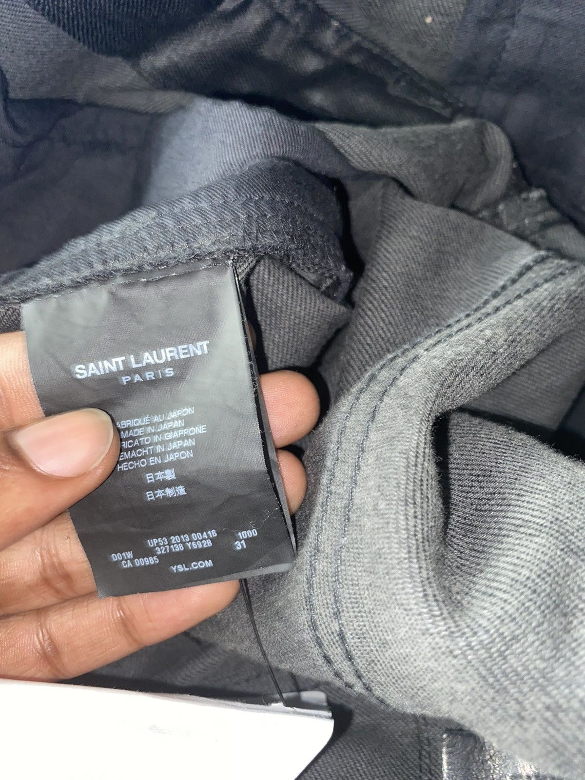 Saint Laurent Paris Hedi Slimane Saint Laurent 2015 Black Wax D02 Denim Size US 31 - 4 Thumbnail