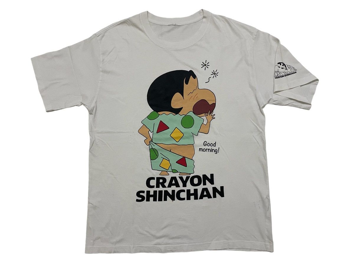 image of Movie x Tee Vintage Crayon Shinchan T.shirt in White, Men's (Size Large)