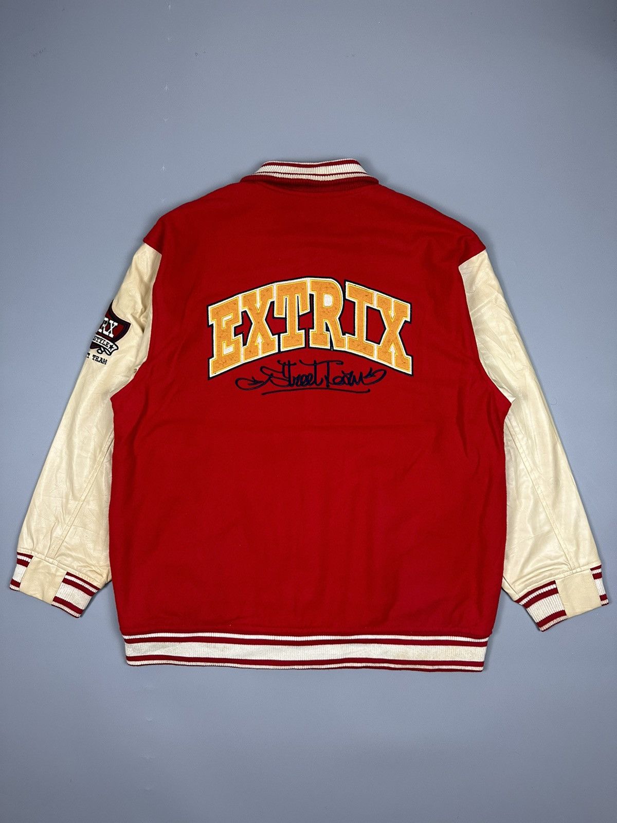 Japanese Brand Vintage Extricks Freestyler & Street Team Varsity Jacket Size US XXL / EU 58 / 5 - 1 Thumbnail