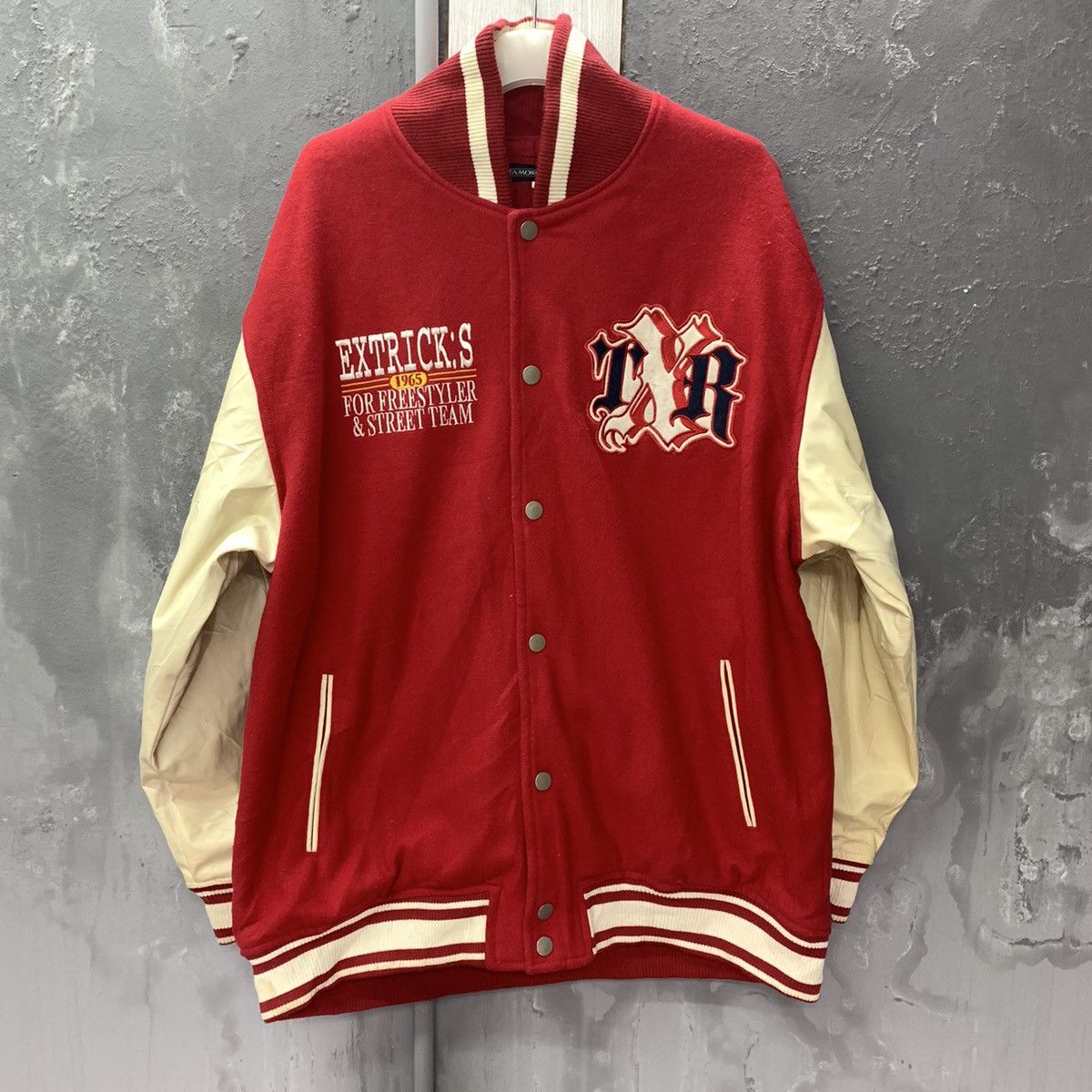 Japanese Brand Vintage Extricks Freestyler & Street Team Varsity Jacket Size US XXL / EU 58 / 5 - 2 Thumbnail