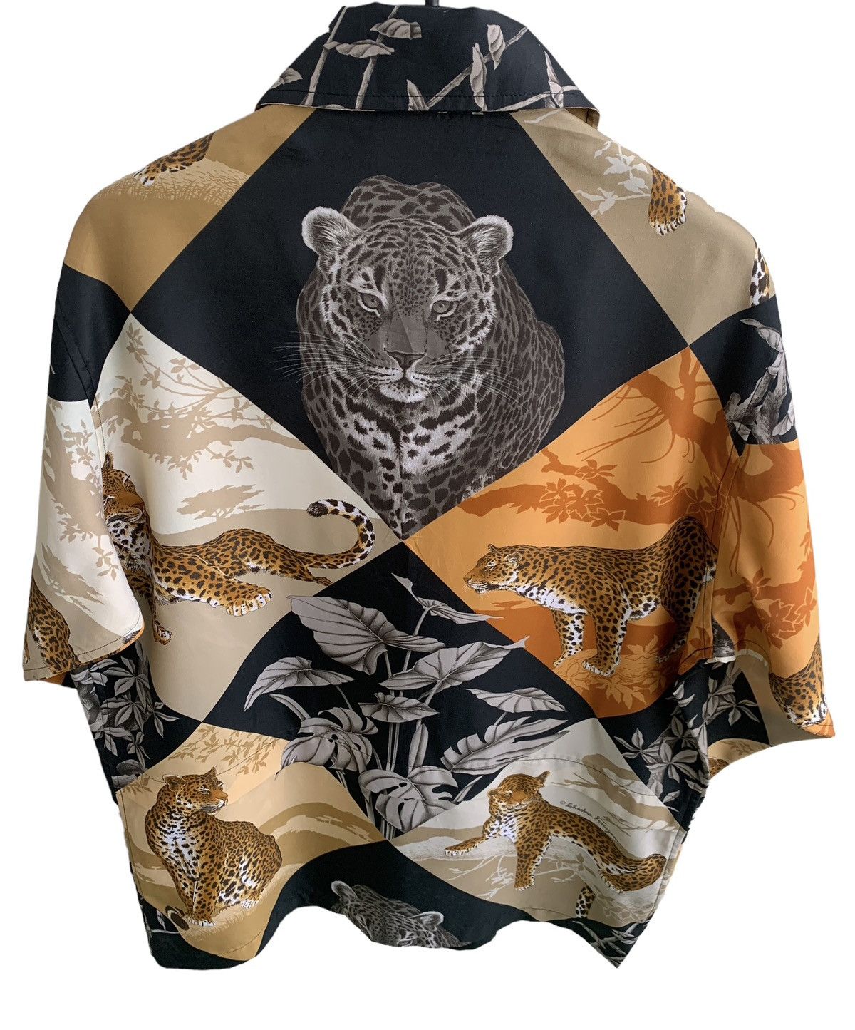 Salvatore Ferragamo Silk Salvatore Ferragamo Leopard Print Quited Coach Jacket Size S / US 4 / IT 40 - 4 Thumbnail