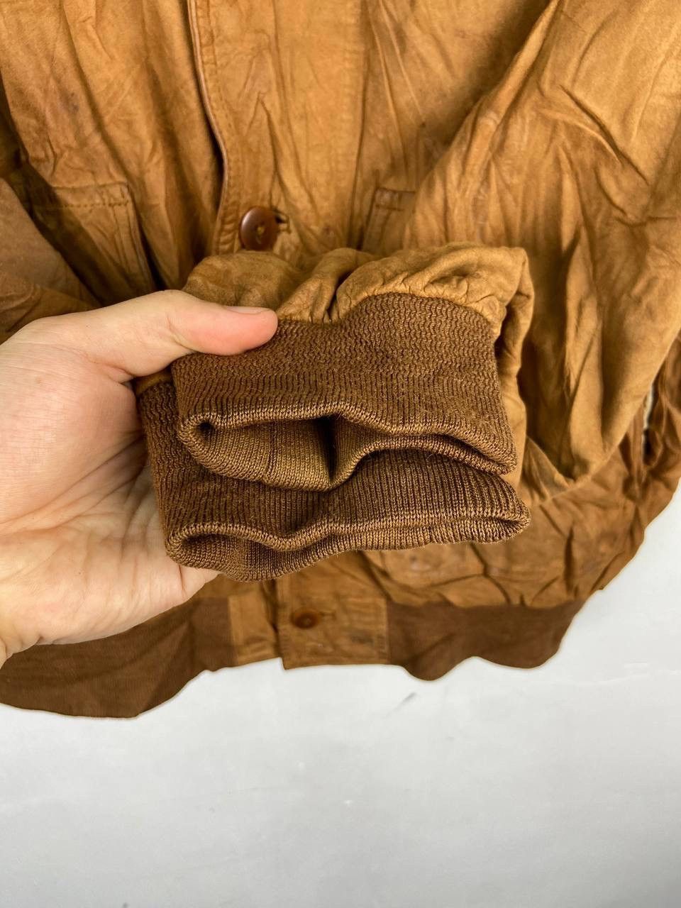 Vintage 🇯🇵 Vintage Type A-2 Suede Bomber Jacket Size US L / EU 52-54 / 3 - 9 Thumbnail