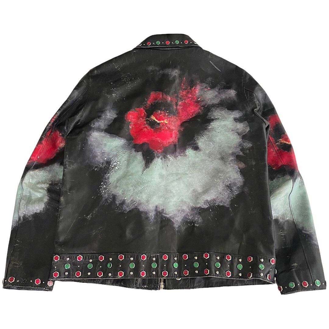 Undercover Undercover SS16 Paint Explosions Studded Leather Jacket Size US M / EU 48-50 / 2 - 2 Thumbnail