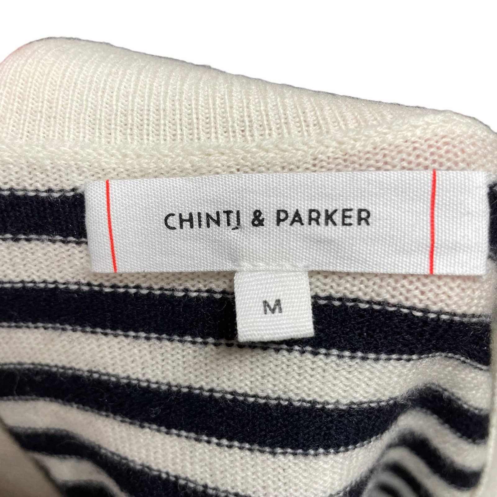 Chinti and Parker Chinti & Parker Navy Blue Cream Stripe Wool Cashmere Sweater Size M / US 6-8 / IT 42-44 - 8 Thumbnail