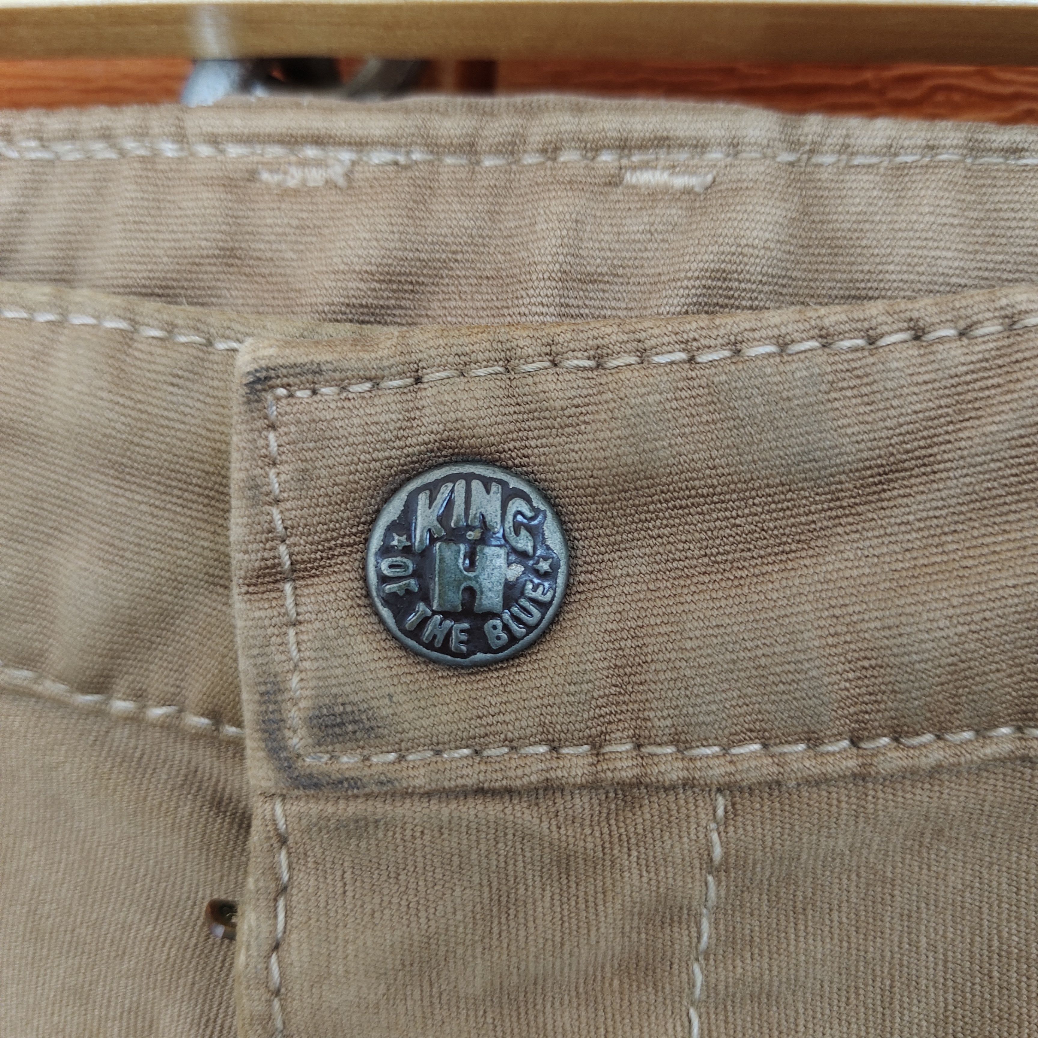 Hysteric Glamour H.R. Market Blue Blue Waxed Cotton Denim Pants Size US 32 / EU 48 - 12 Thumbnail