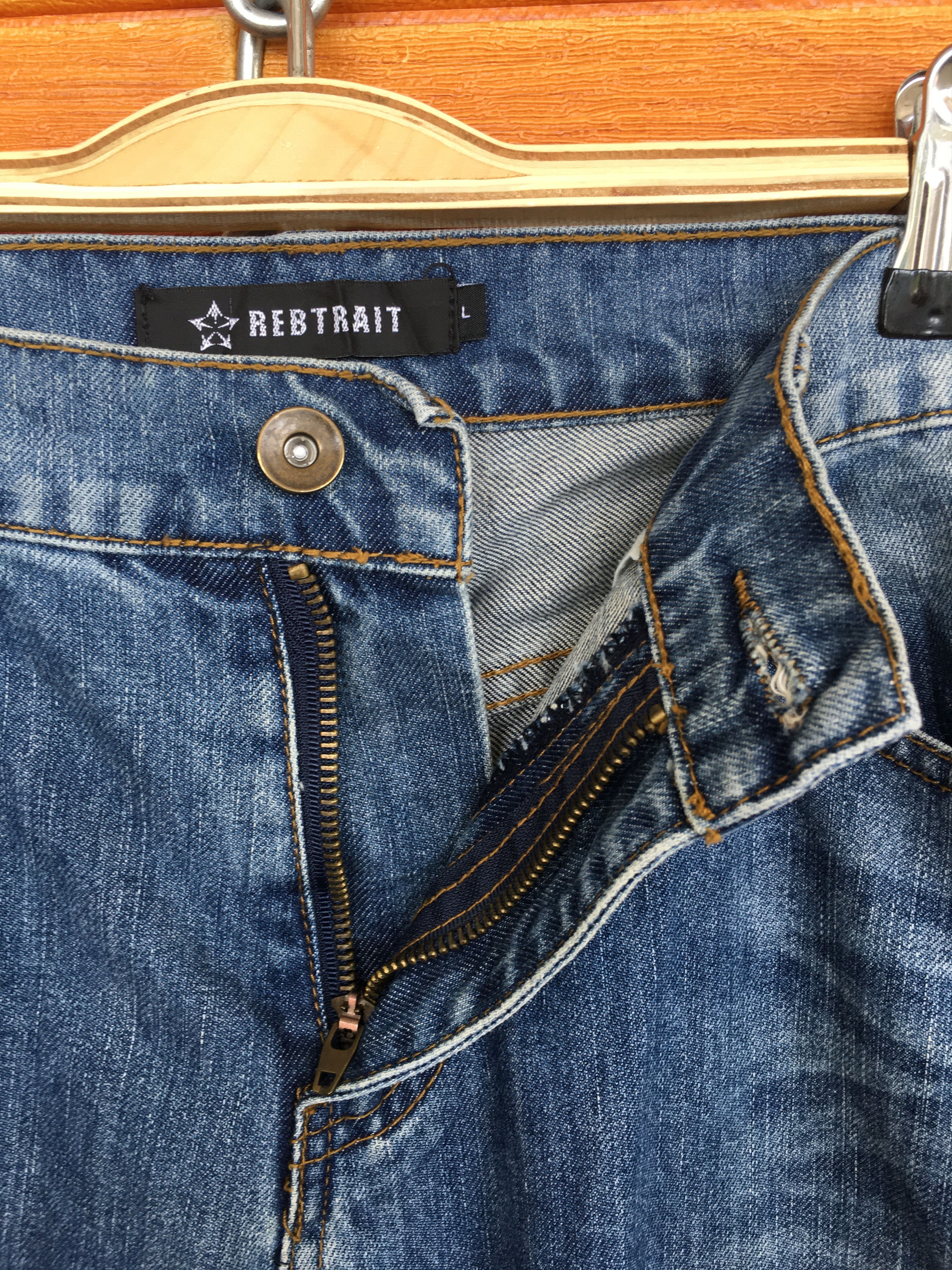 Final Home Rebtrait Distressed Denim Jeans Size US 34 / EU 50 - 20 Thumbnail