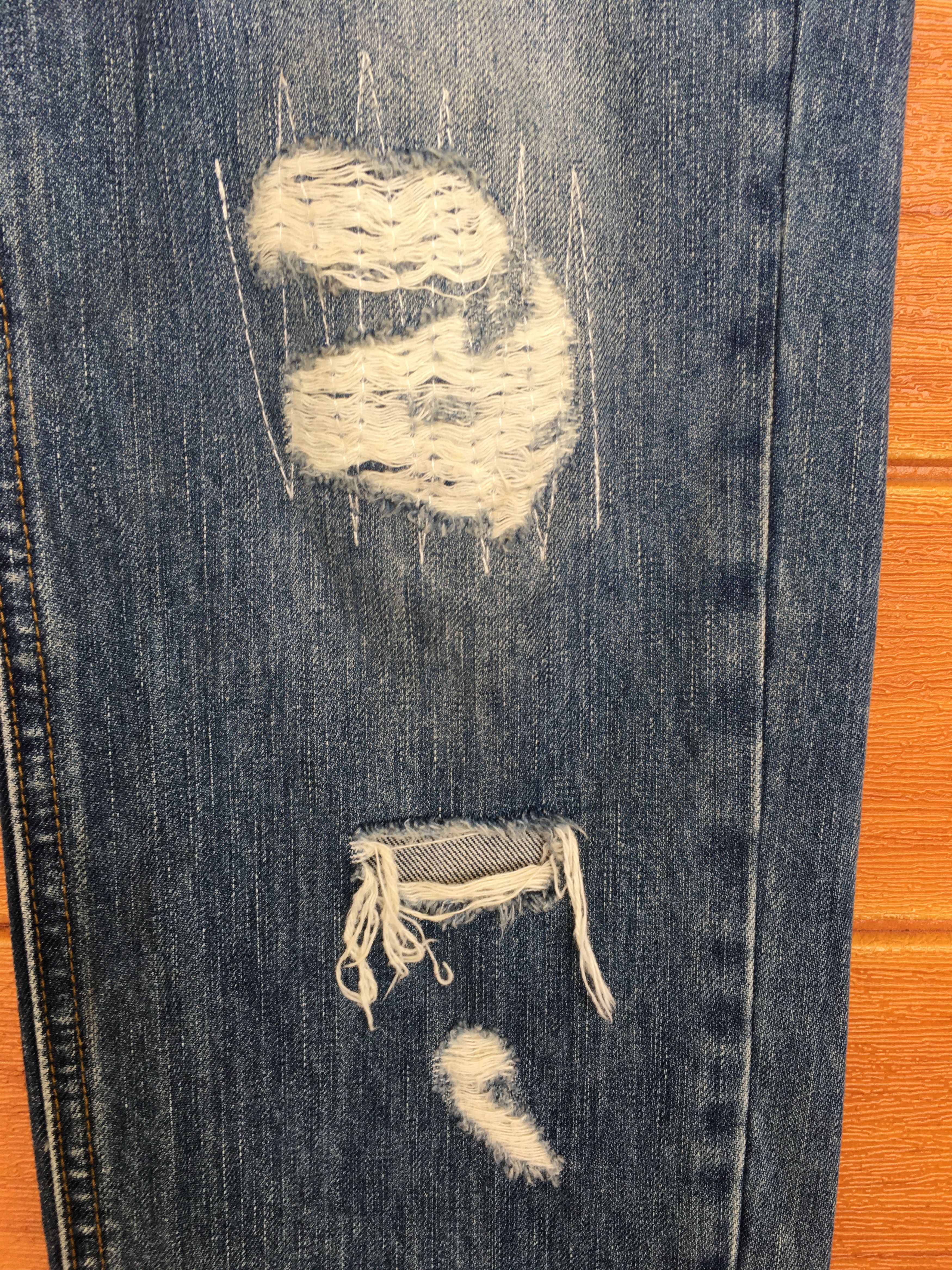 Final Home Rebtrait Distressed Denim Jeans Size US 34 / EU 50 - 8 Thumbnail