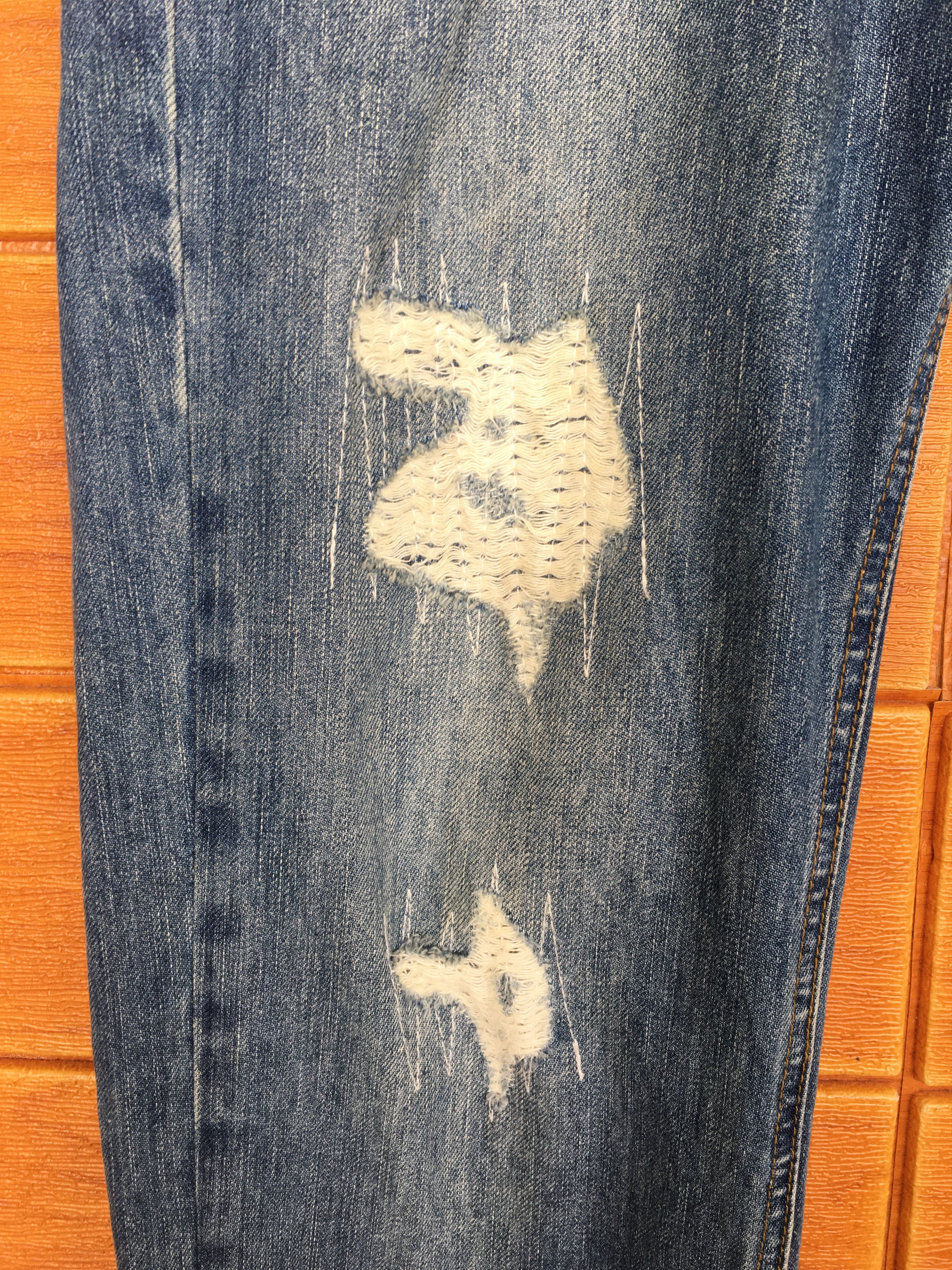 Final Home Rebtrait Distressed Denim Jeans Size US 34 / EU 50 - 5 Thumbnail
