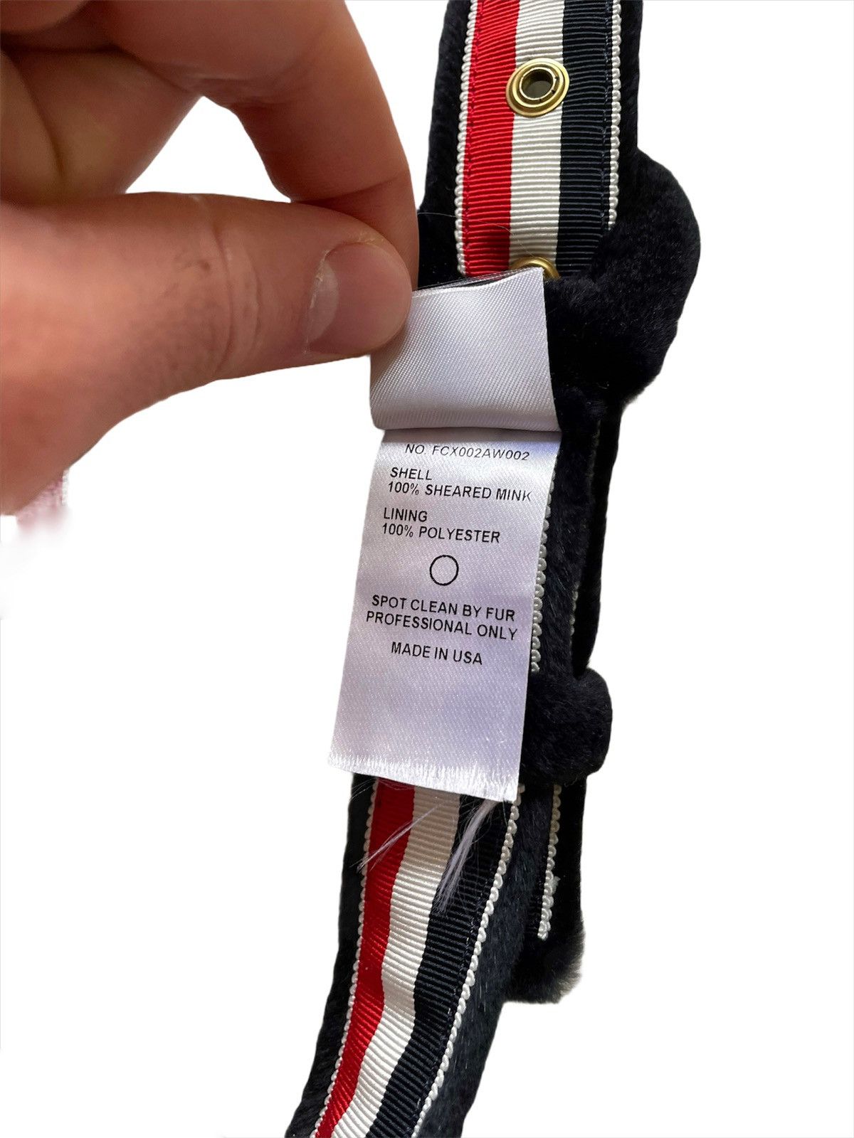Thom Browne Mink Fur Belt Size 26 - 4 Thumbnail