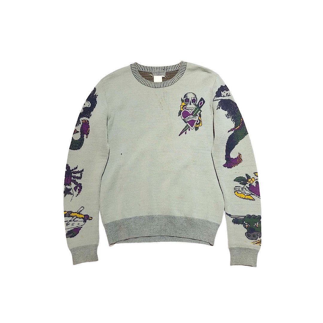 Yohji Yamamoto 03aw Yohji Yamamoto Pool Homme Tattoo Knit Size US M / EU 48-50 / 2 - 1 Thumbnail