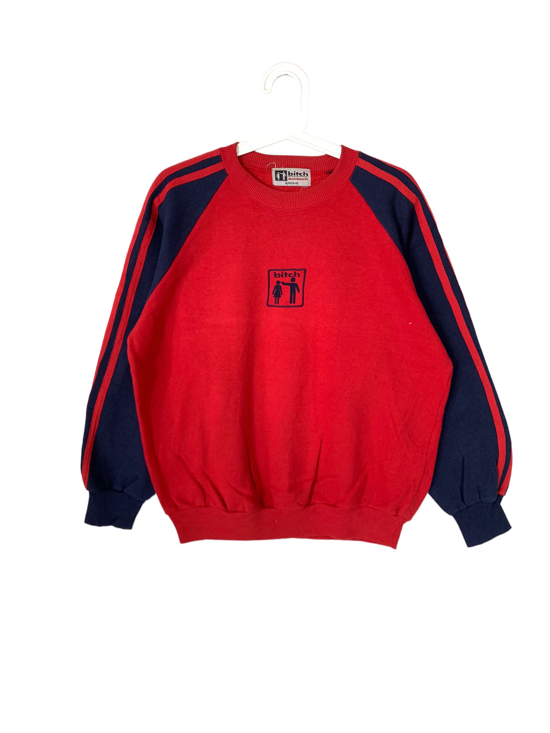 Bitch skateboard embroidered logo vtg 90s sweatshirt