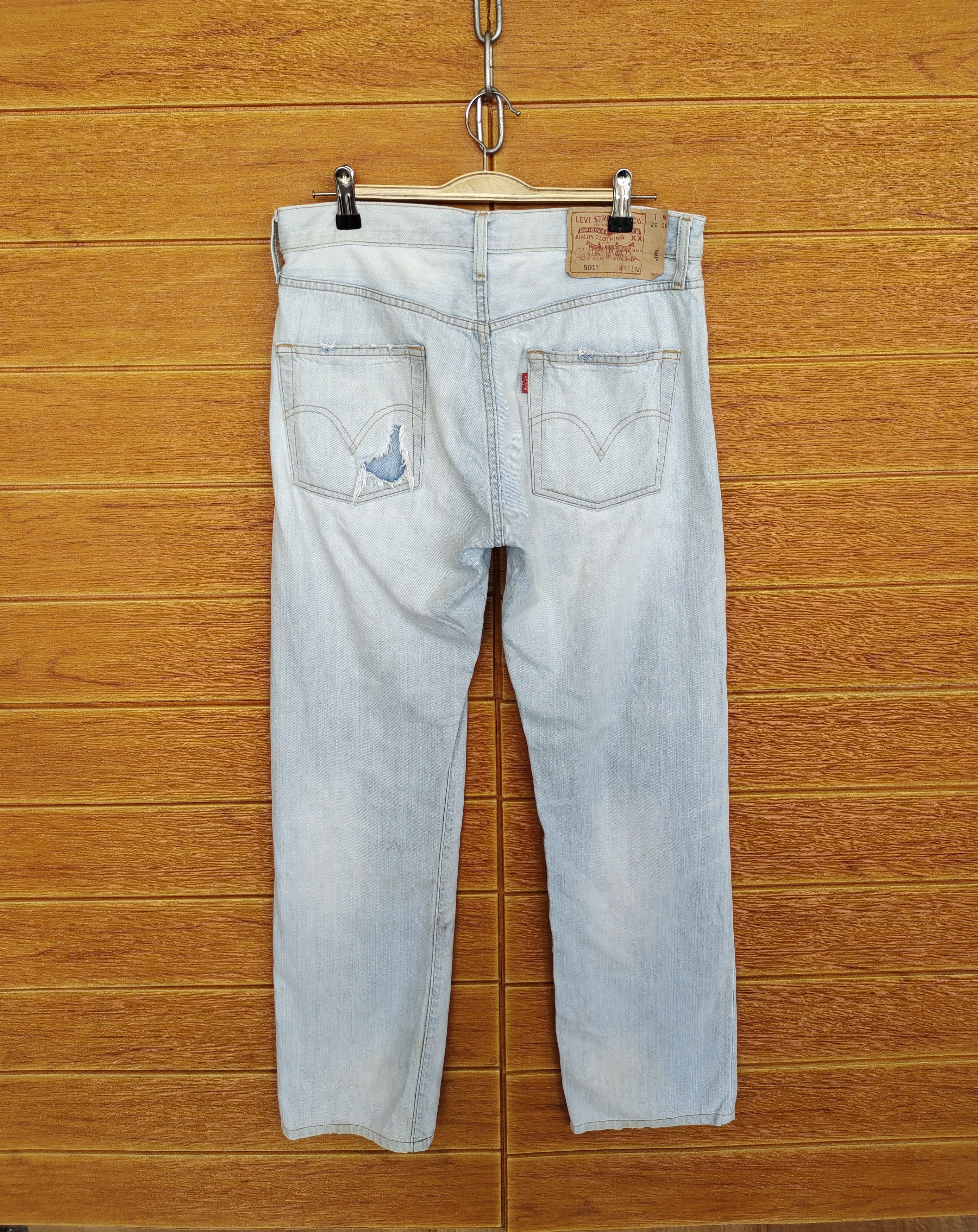 Levi's LEVIS 501 Distressed Denim Pants Size US 30 / EU 46 - 1 Thumbnail