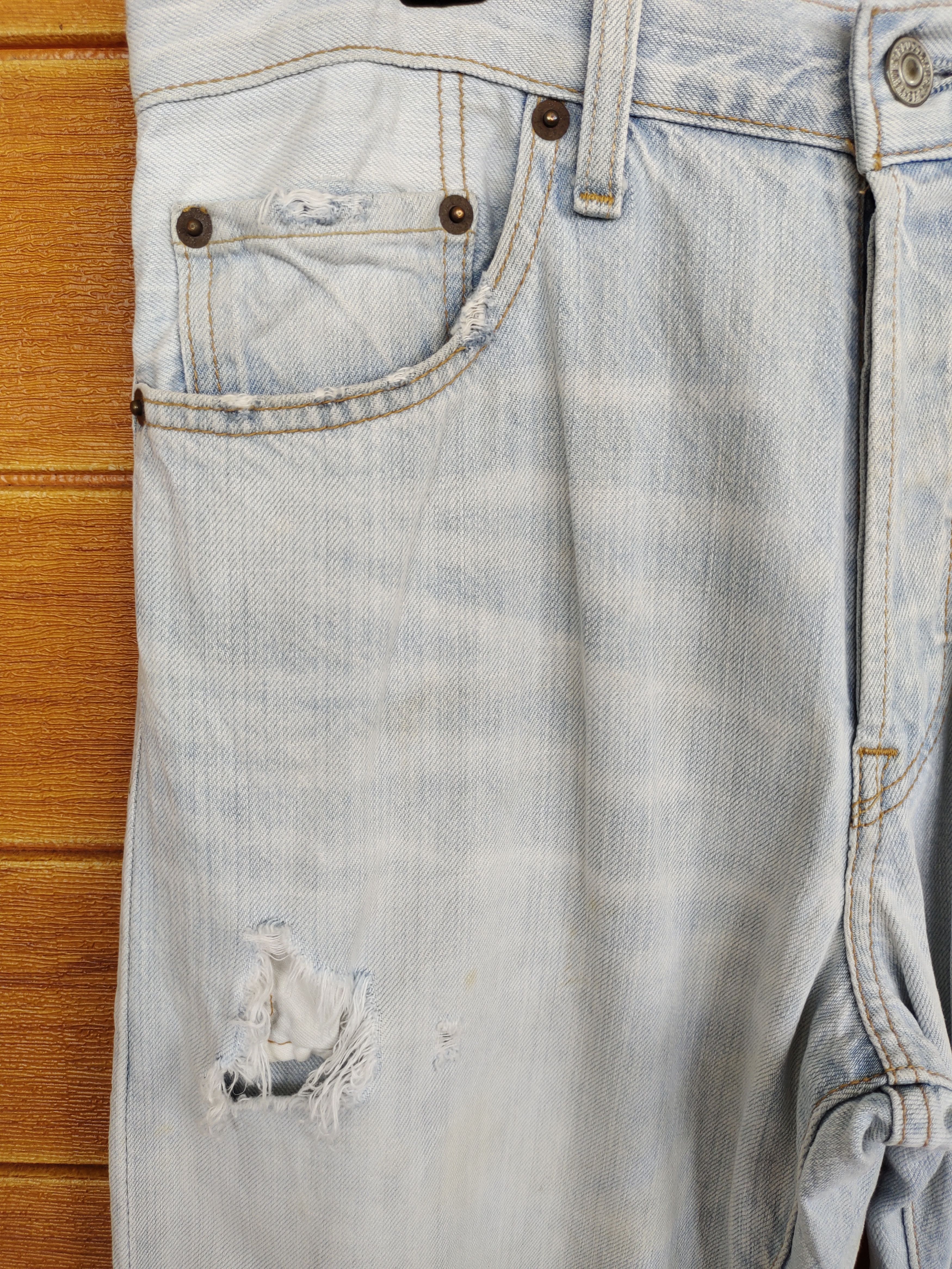 Levi's LEVIS 501 Distressed Denim Pants Size US 30 / EU 46 - 4 Thumbnail