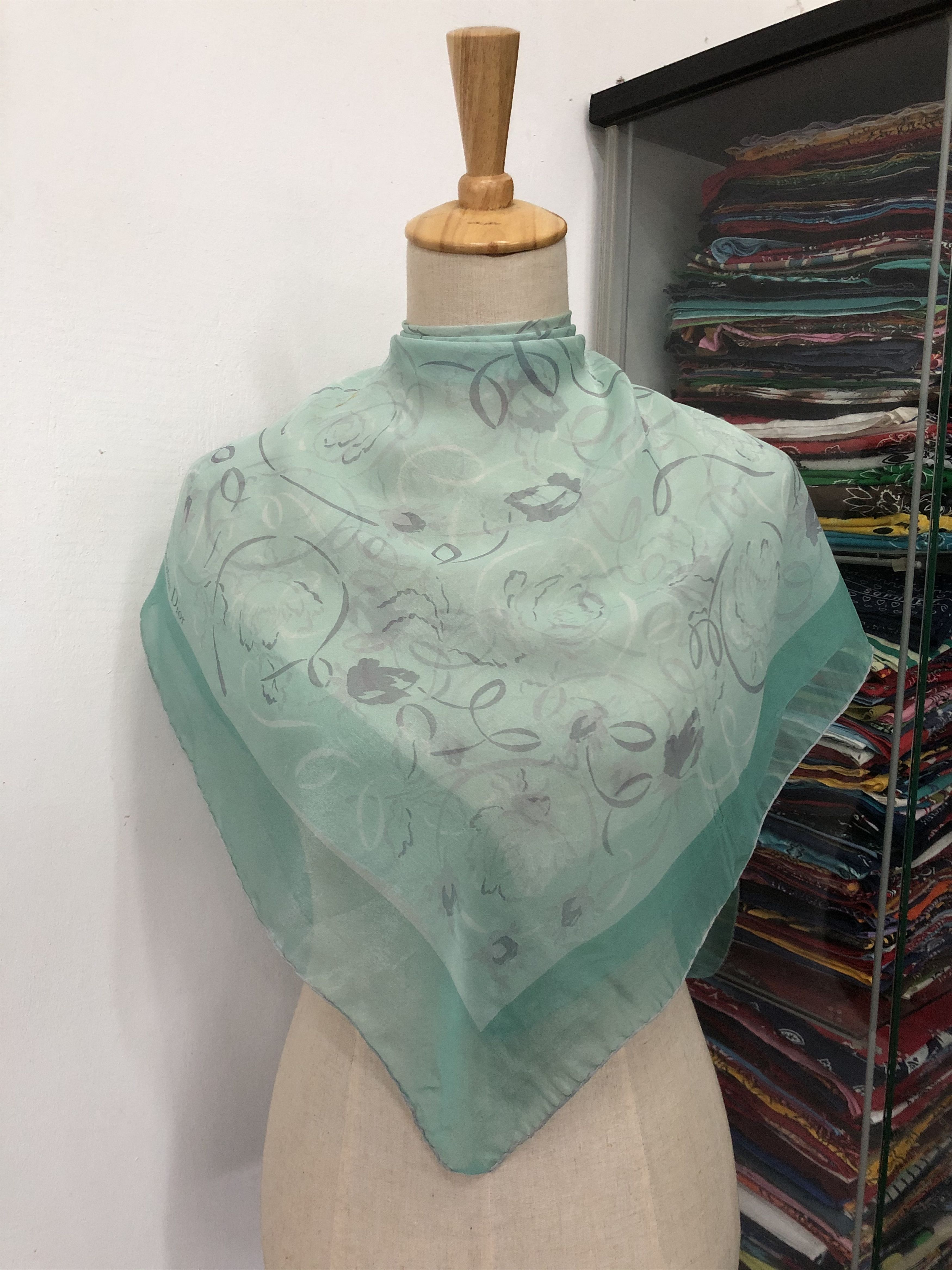Vintage Christian Dior Monsieur Silk Scarf