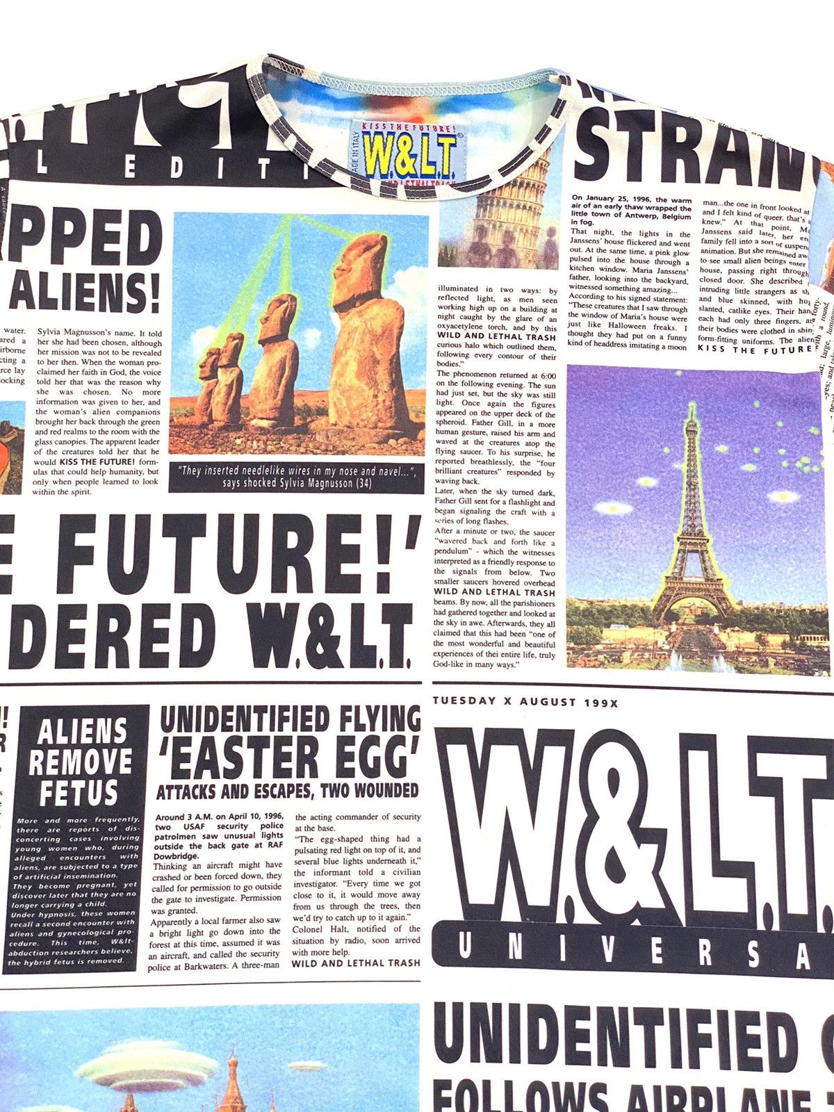 W&LT × Walter Van Beirendonck Wild And Lethal Trash Extraterrestrial Newspaper Article T Size US M / EU 48-50 / 2 - 3 Thumbnail