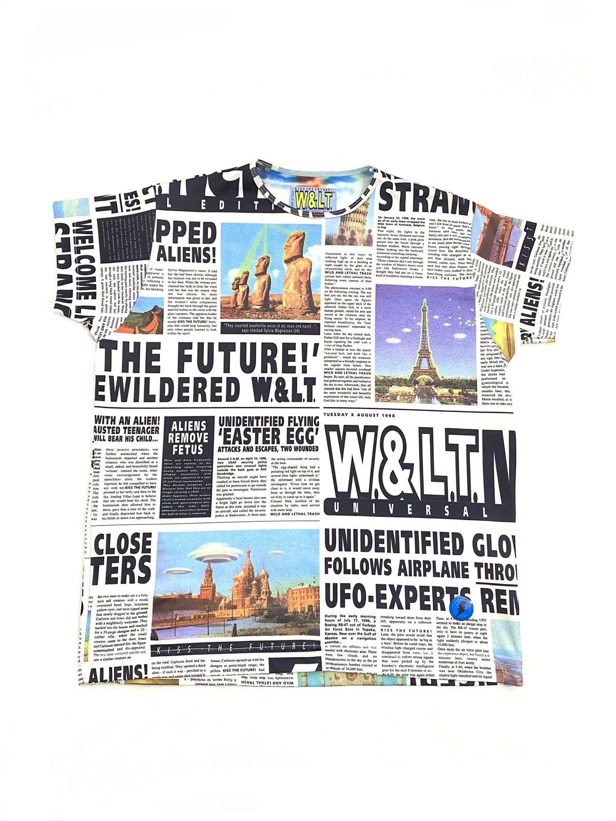 W&LT × Walter Van Beirendonck Wild And Lethal Trash Extraterrestrial Newspaper Article T Size US M / EU 48-50 / 2 - 1 Thumbnail