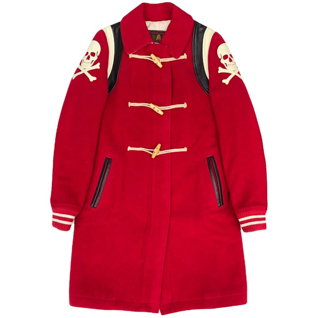Hysteric Glamour Red Double Skull Duffle Coat