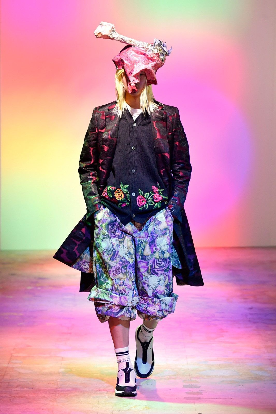 Comme des Garcons Homme Plus HOMME PLUS SS22 floral embroidery spongy knit Size US L / EU 52-54 / 3 - 5 Thumbnail