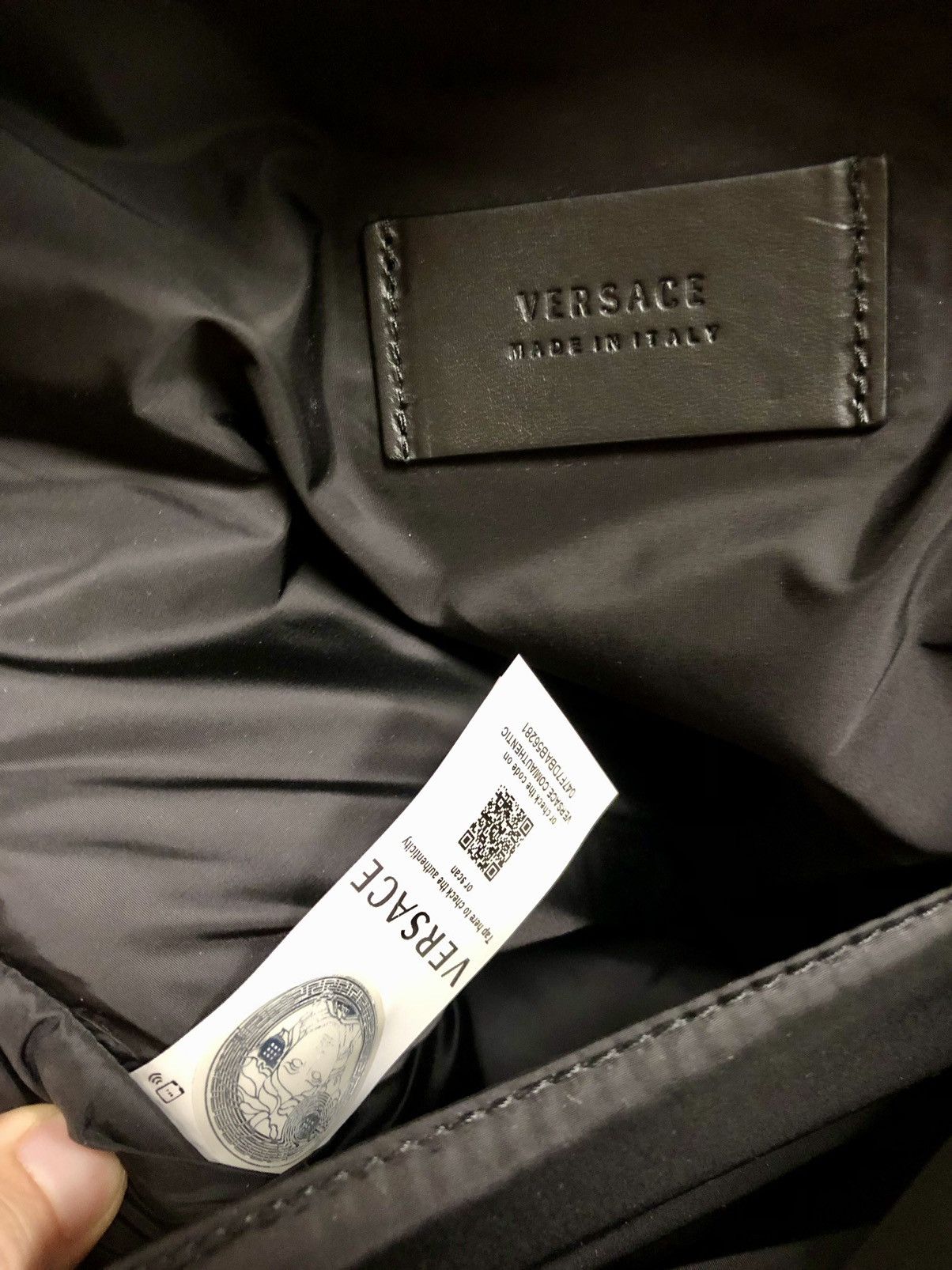 Versace Bondage Medusa Head Backpack In Grey Nylon/Leather Size ONE SIZE - 10 Thumbnail