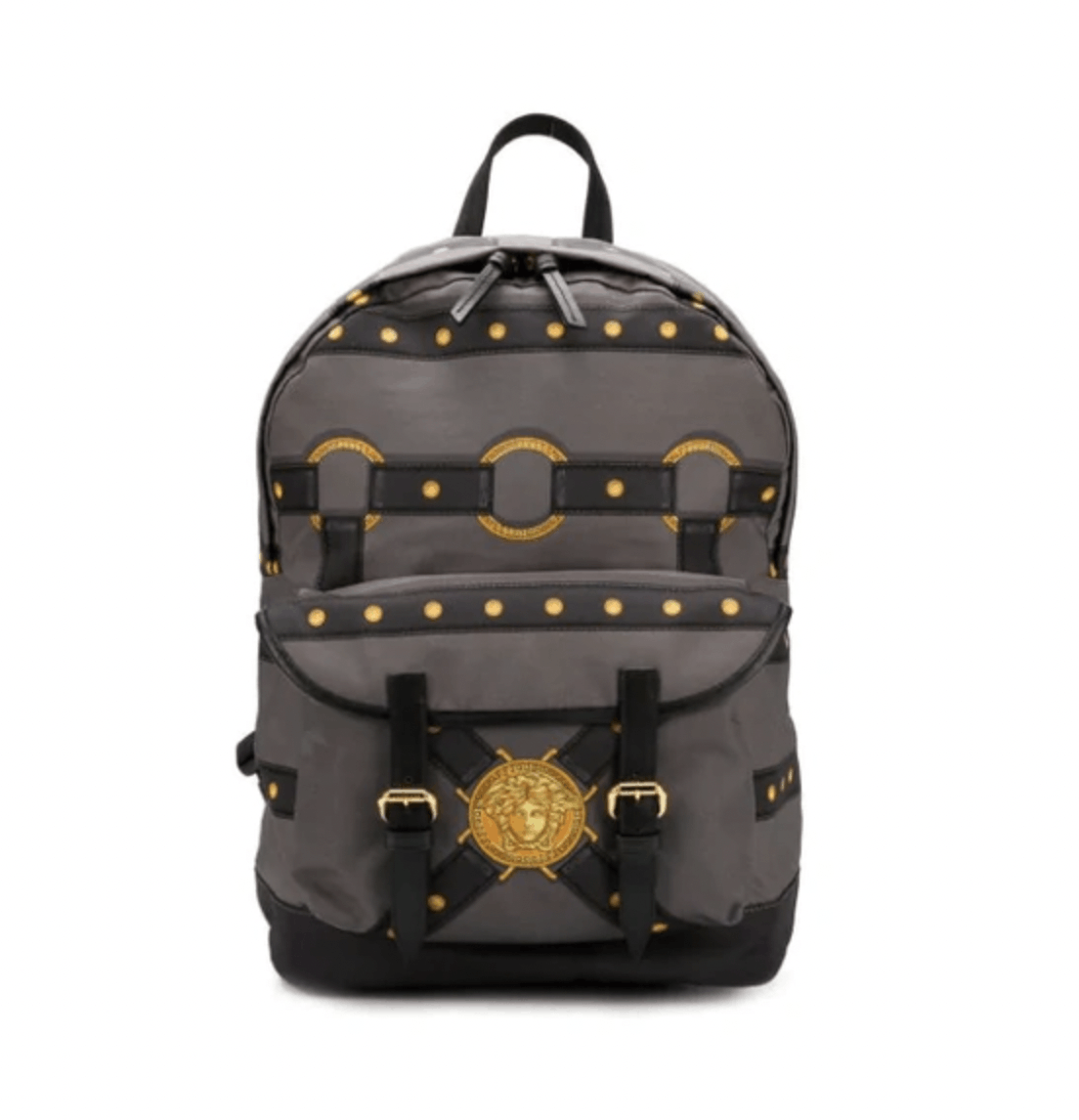 Versace Bondage Medusa Head Backpack In Grey Nylon/Leather Size ONE SIZE - 1 Thumbnail