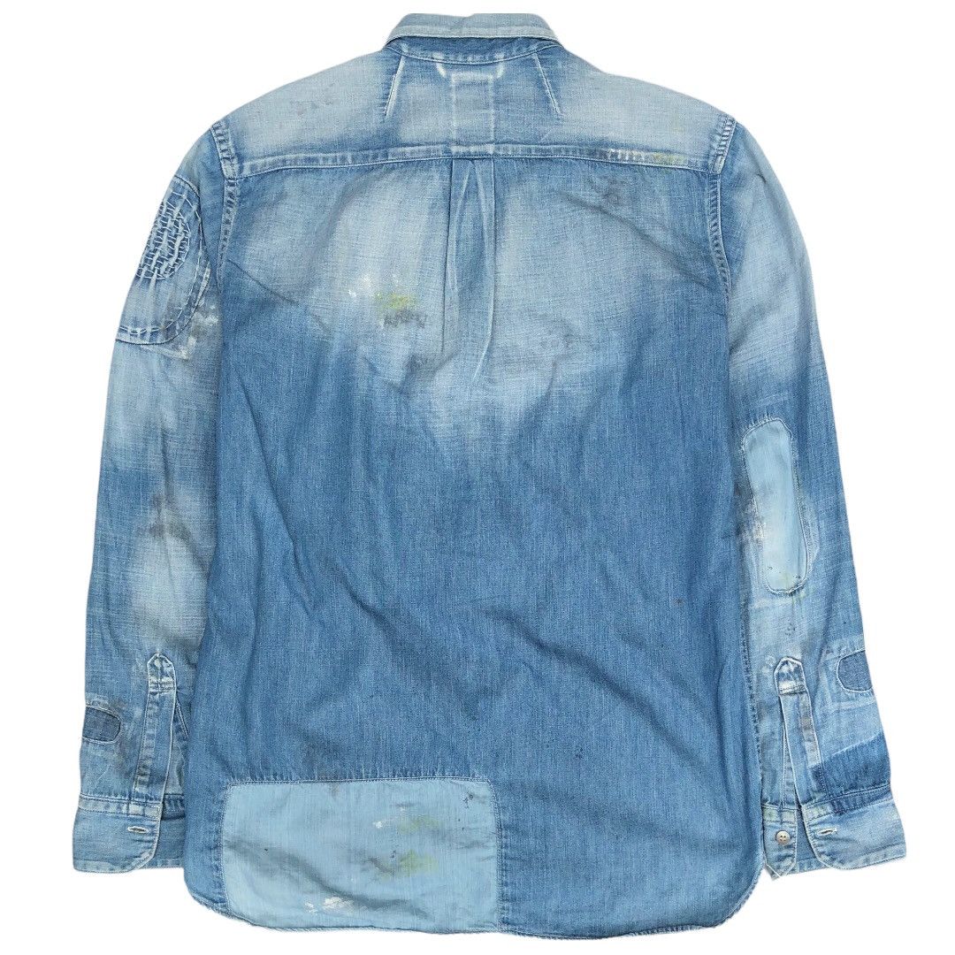 Maison MIHARA YASUHIRO MIHARAYASUHIRO Damage Denim Shirt Size US M / EU 48-50 / 2 - 2 Thumbnail