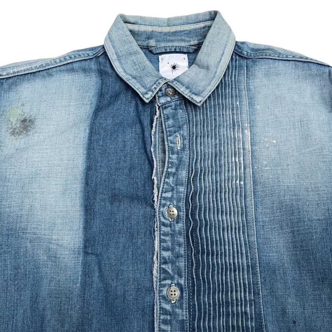 Maison MIHARA YASUHIRO MIHARAYASUHIRO Damage Denim Shirt Size US M / EU 48-50 / 2 - 3 Thumbnail
