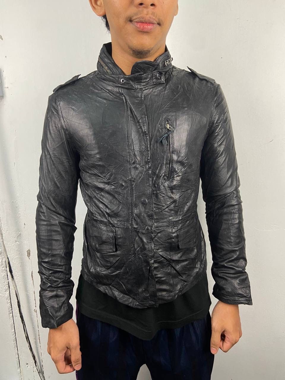 Japanese Brand 🇯🇵 Japanese Brand Vintage Leather Jacket Punk Biker Style Size M / US 6-8 / IT 42-44 - 1 Thumbnail