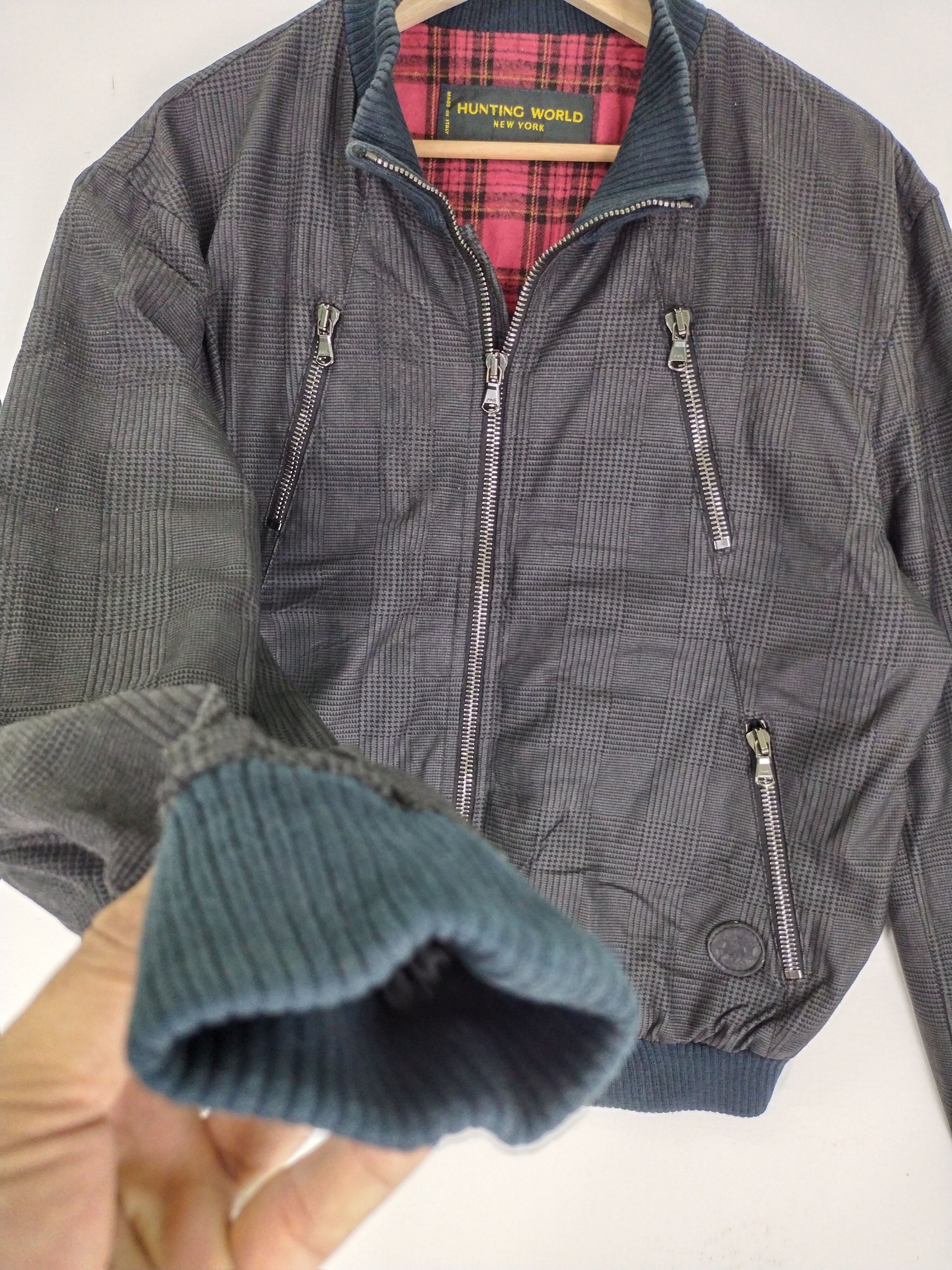 Vintage Vintage Hunting World New York Tartan Lined Jacket Size US L / EU 52-54 / 3 - 10 Thumbnail