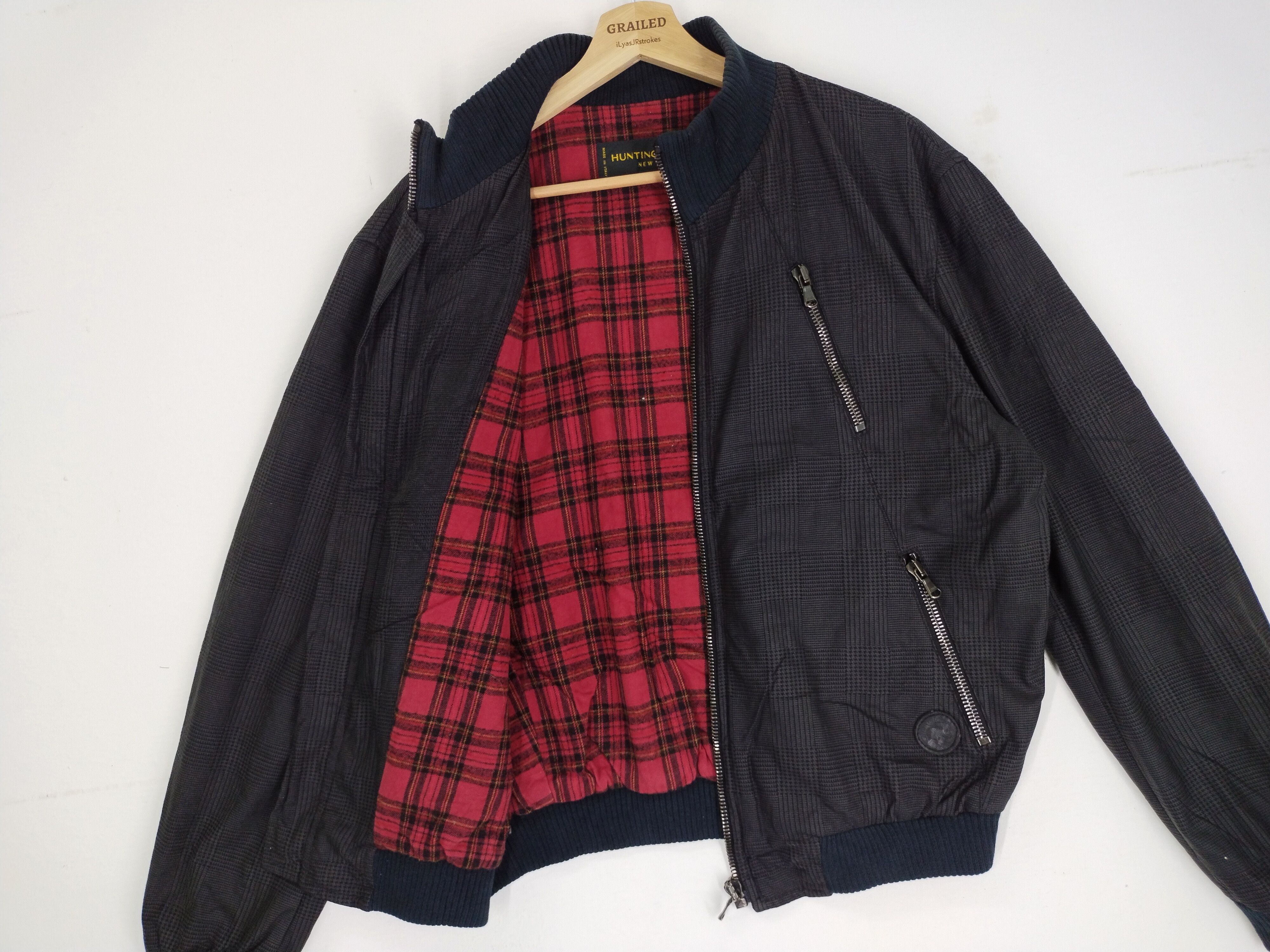 Vintage Vintage Hunting World New York Tartan Lined Jacket Size US L / EU 52-54 / 3 - 1 Thumbnail