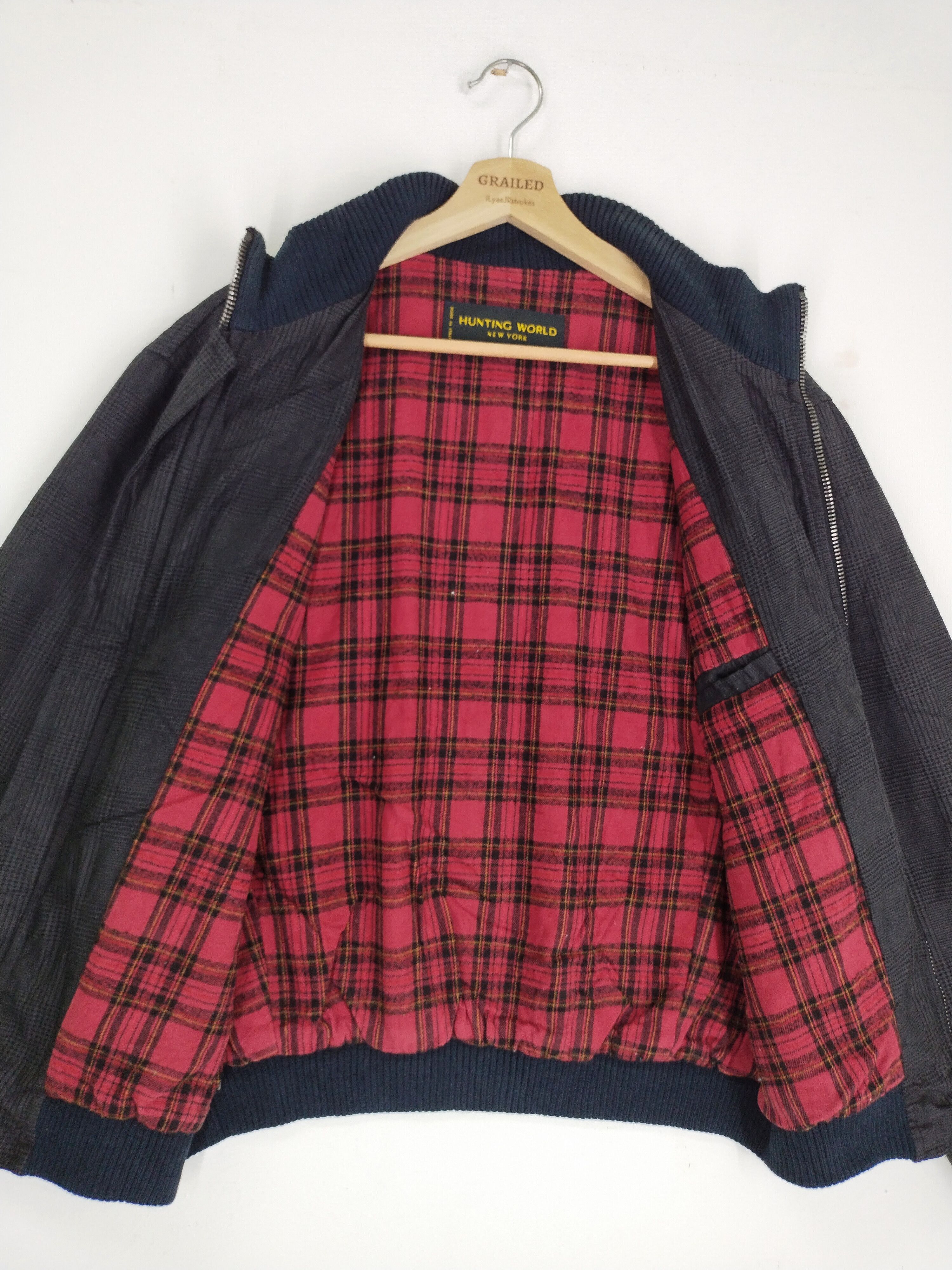 Vintage Vintage Hunting World New York Tartan Lined Jacket Size US L / EU 52-54 / 3 - 14 Thumbnail