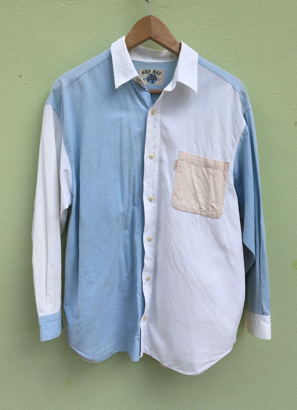Japanese Naf Naf Colourblock Button Down Shirt