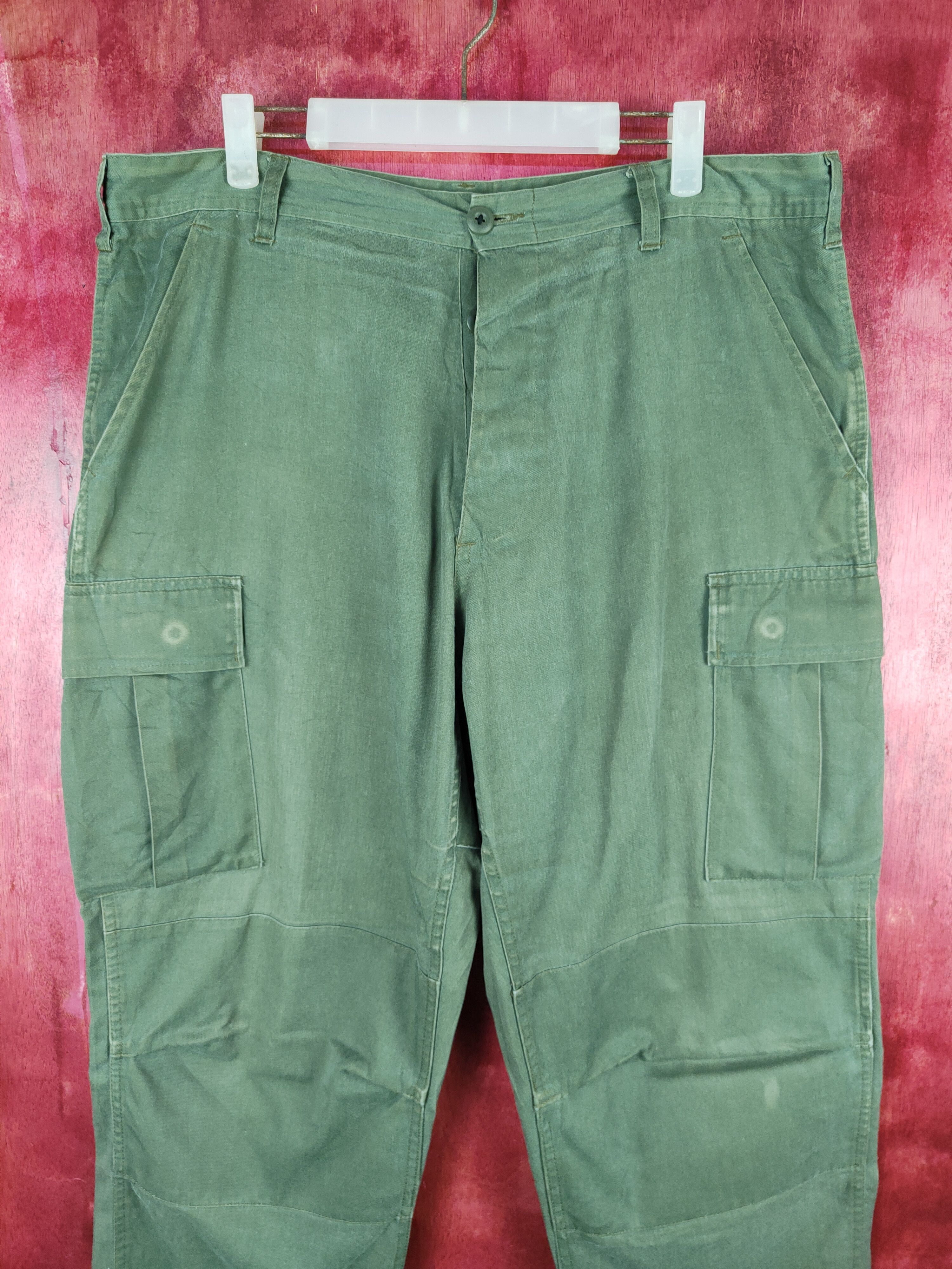 Vintage Vintage Army Green Multi Pocket Tactical Cargo Pants #S616 Size US 38 / EU 54 - 2 Thumbnail