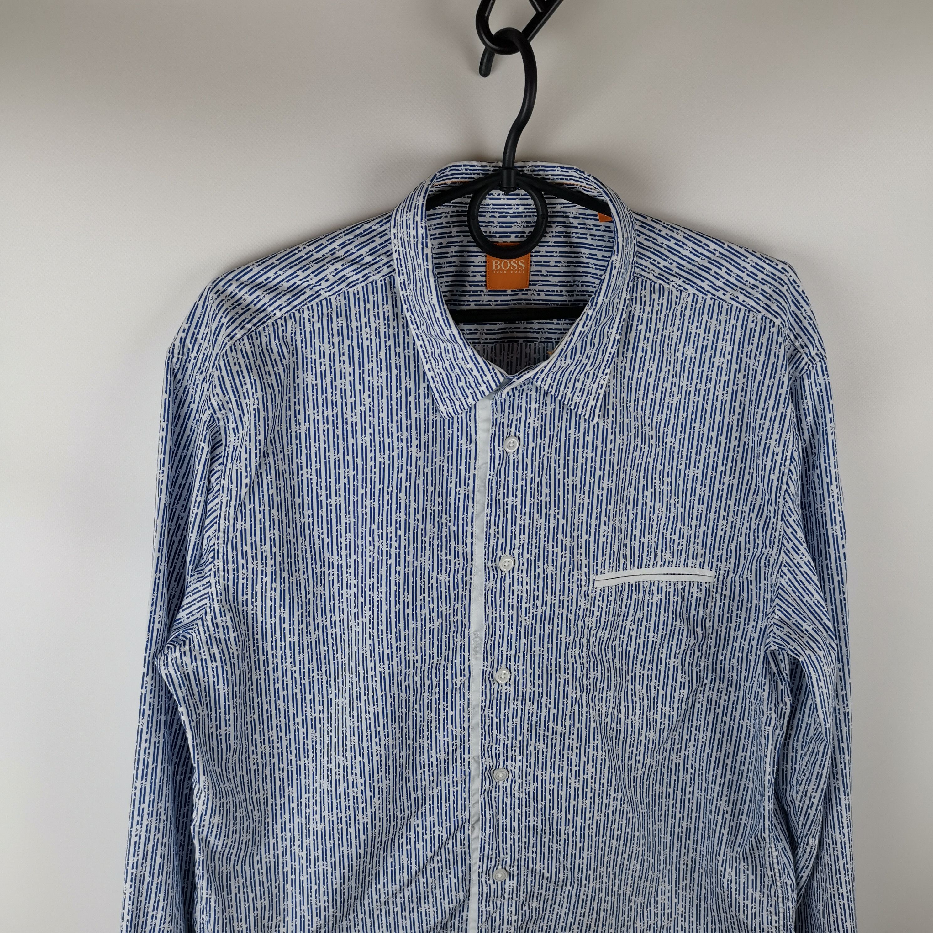 Hugo Boss Hugo boss orange pattern blue floral shirt Size US L / EU 52-54 / 3 - 1 Thumbnail