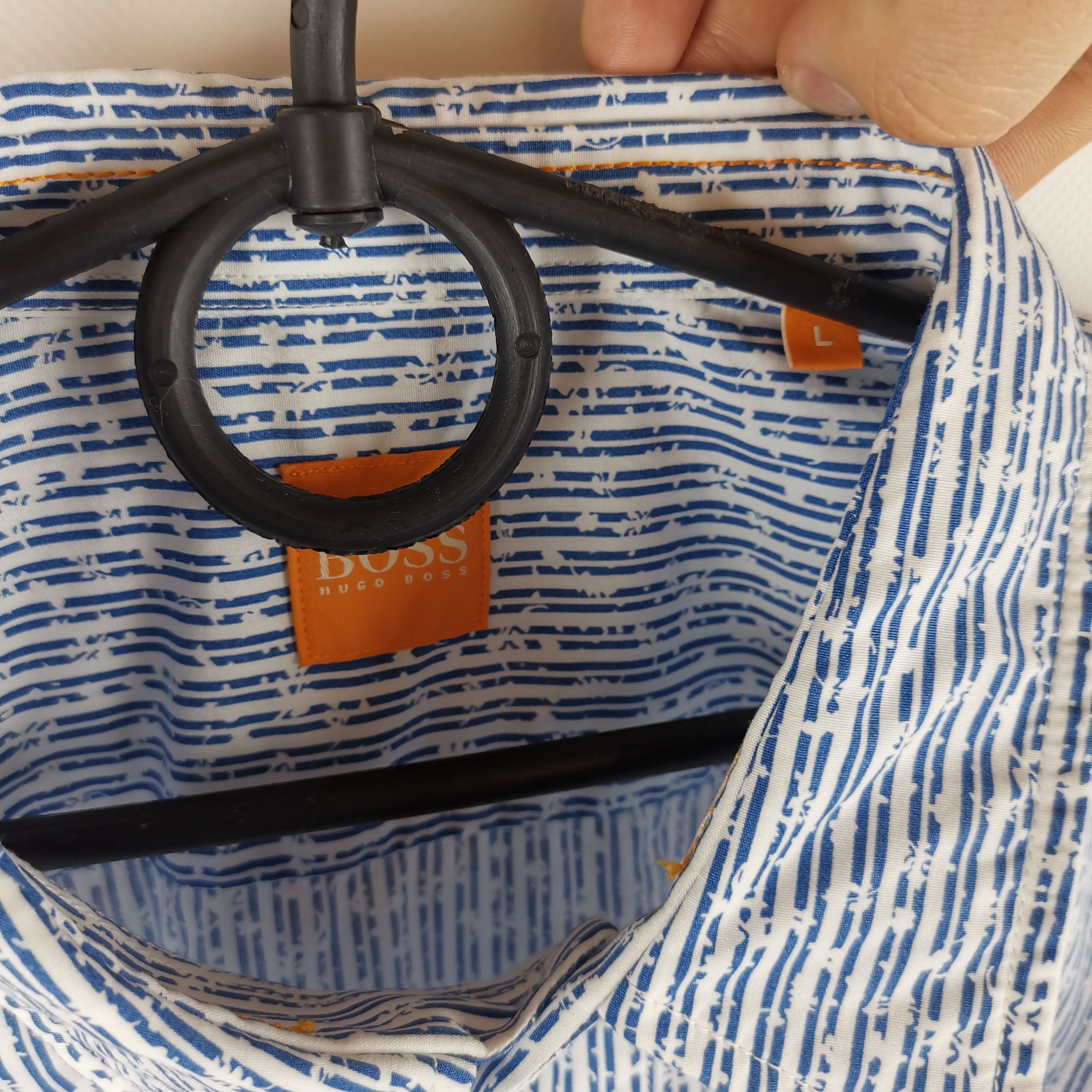 Hugo Boss Hugo boss orange pattern blue floral shirt Size US L / EU 52-54 / 3 - 6 Thumbnail