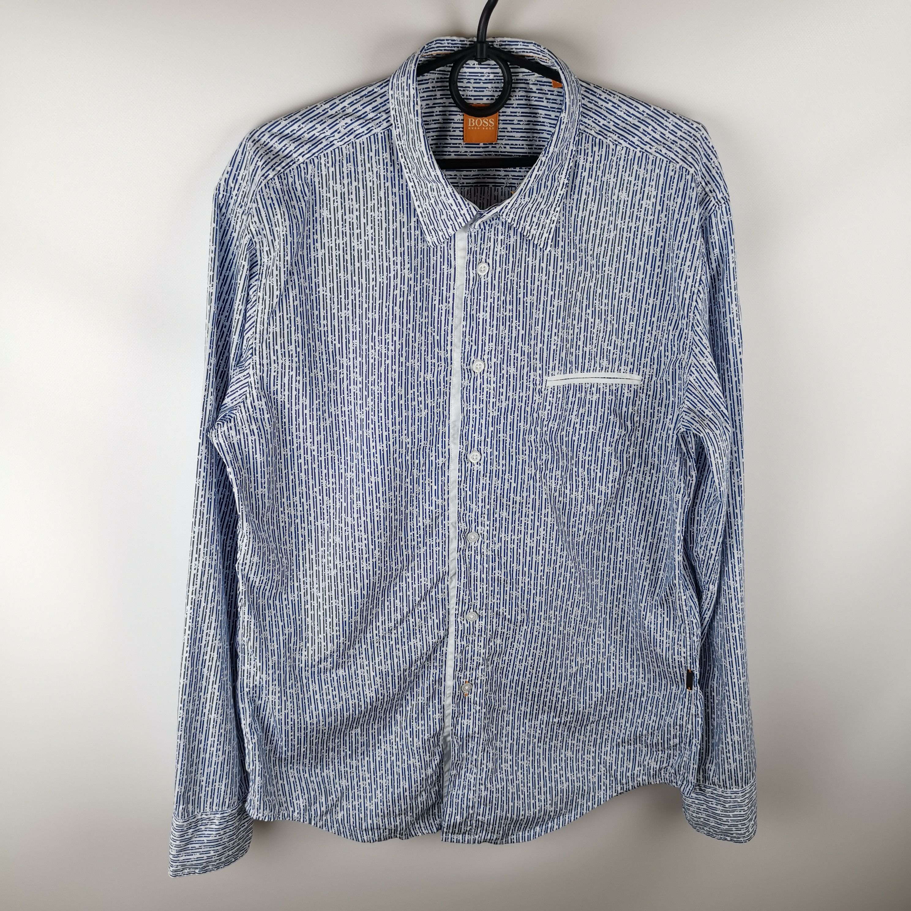 Hugo Boss Hugo boss orange pattern blue floral shirt Size US L / EU 52-54 / 3 - 2 Thumbnail
