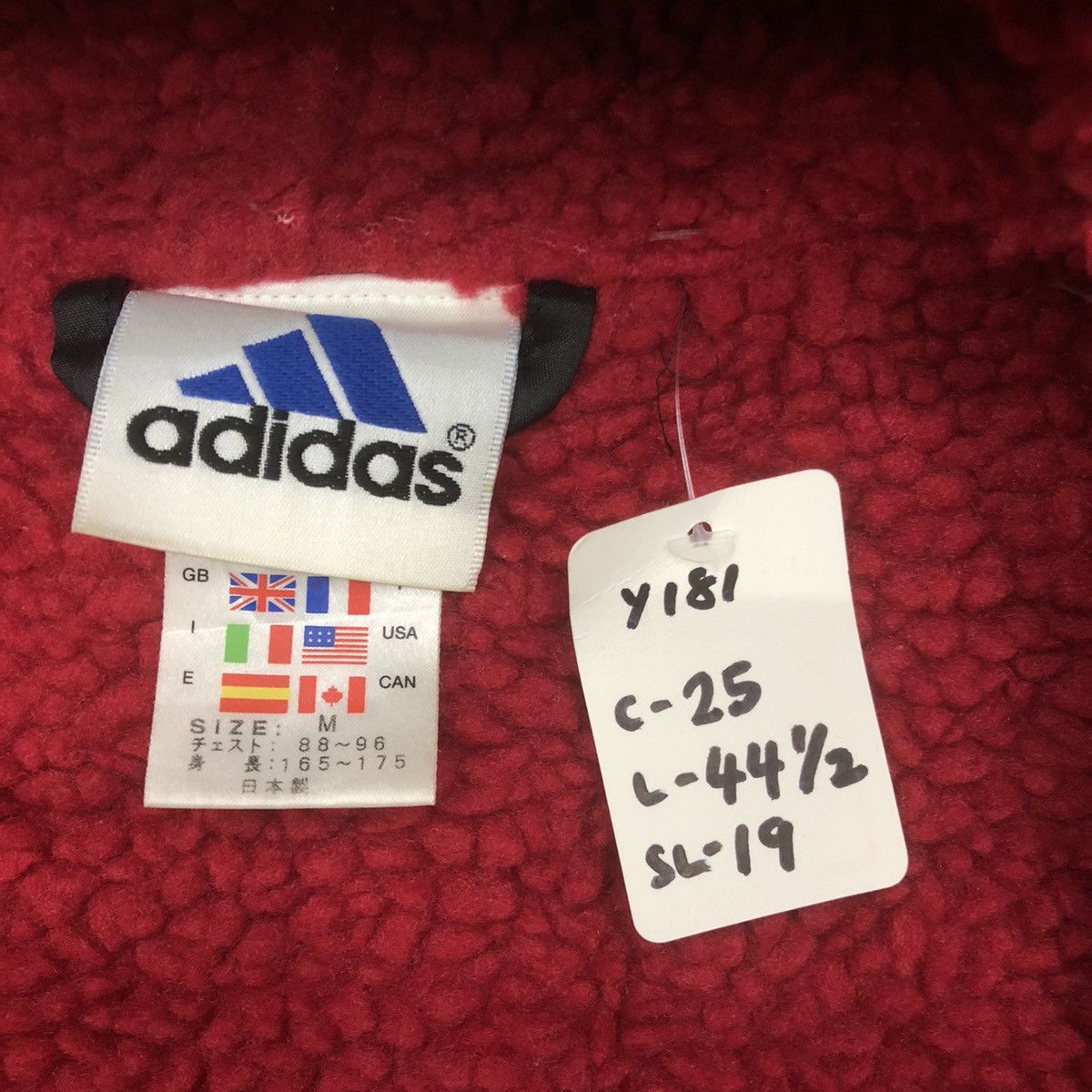 Adidas Y181. VTG 90s ADIDAS BIG LOGO FLEECE LONG JACKET Size US M / EU 48-50 / 2 - 11 Thumbnail