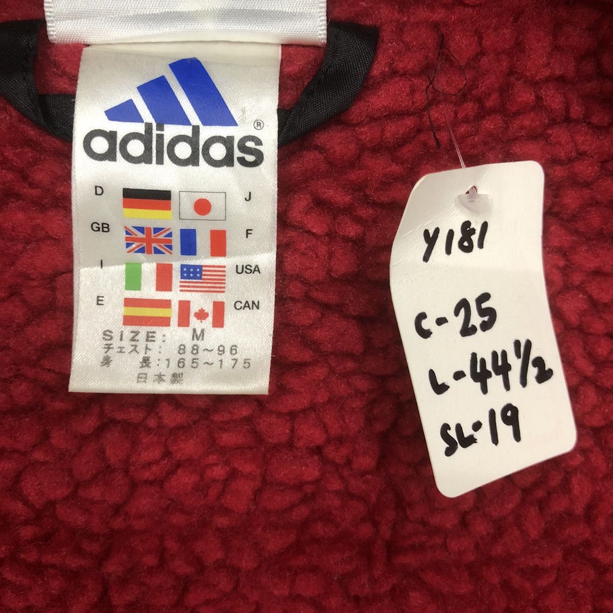 Adidas Y181. VTG 90s ADIDAS BIG LOGO FLEECE LONG JACKET Size US M / EU 48-50 / 2 - 10 Thumbnail