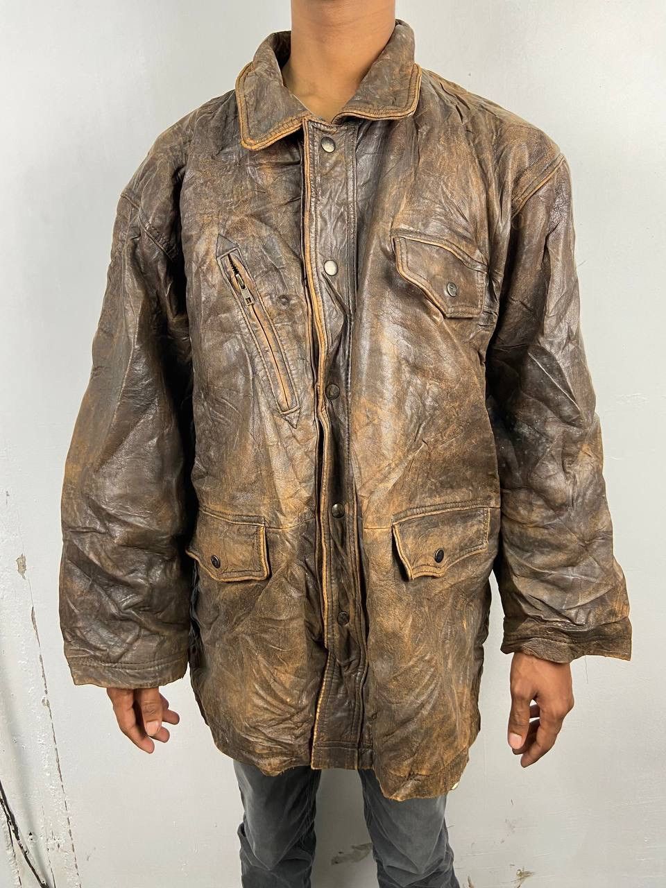 Japanese Brand 🇯🇵 Japanese Brand Vintage Leather Sheepskin Jacket Size US M / EU 48-50 / 2 - 2 Thumbnail