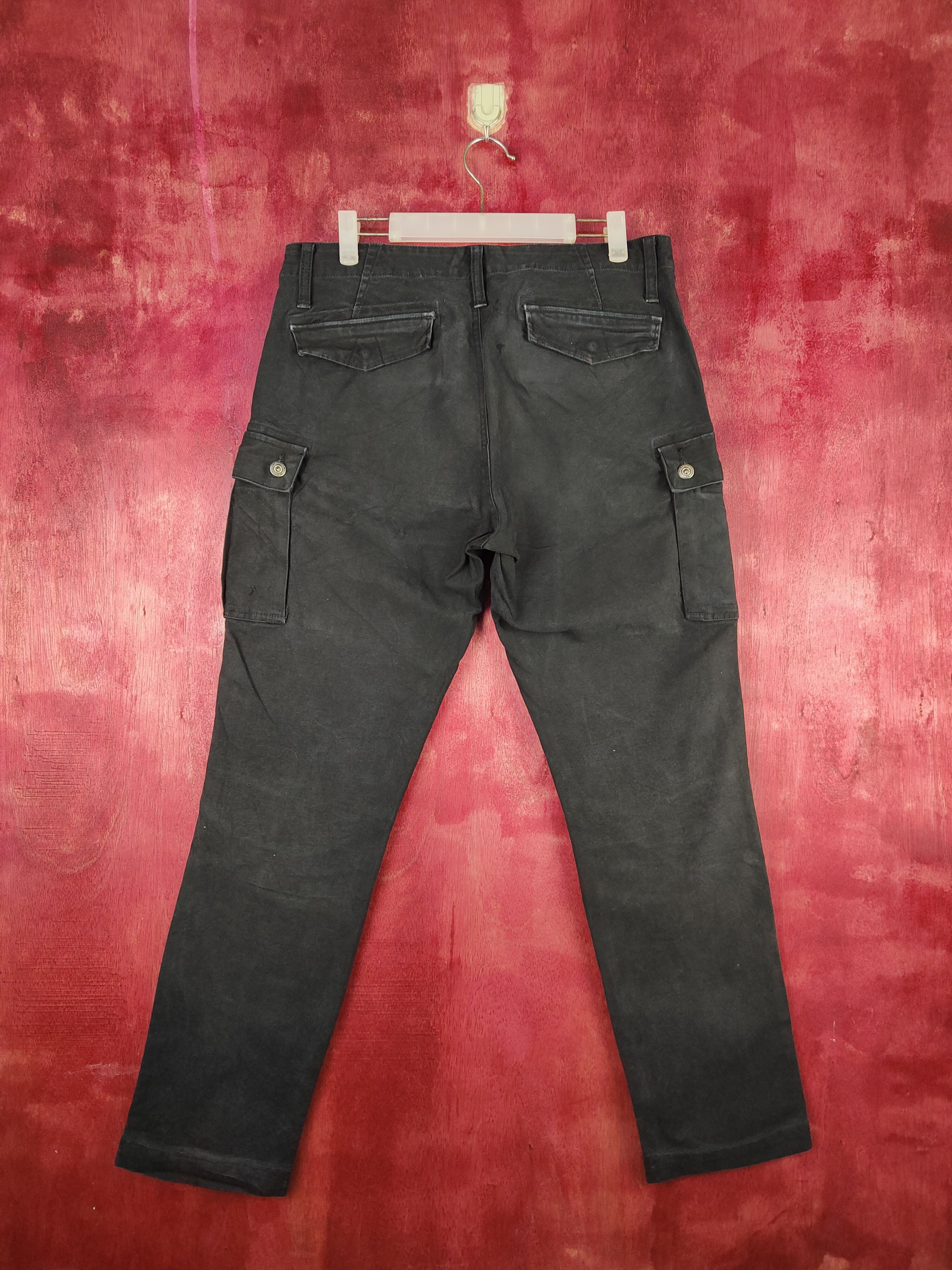 Japanese Brand I'Z Frontier Black Multi Pocket Tactical Cargo Denim #S624 Size US 32 / EU 48 - 9 Thumbnail