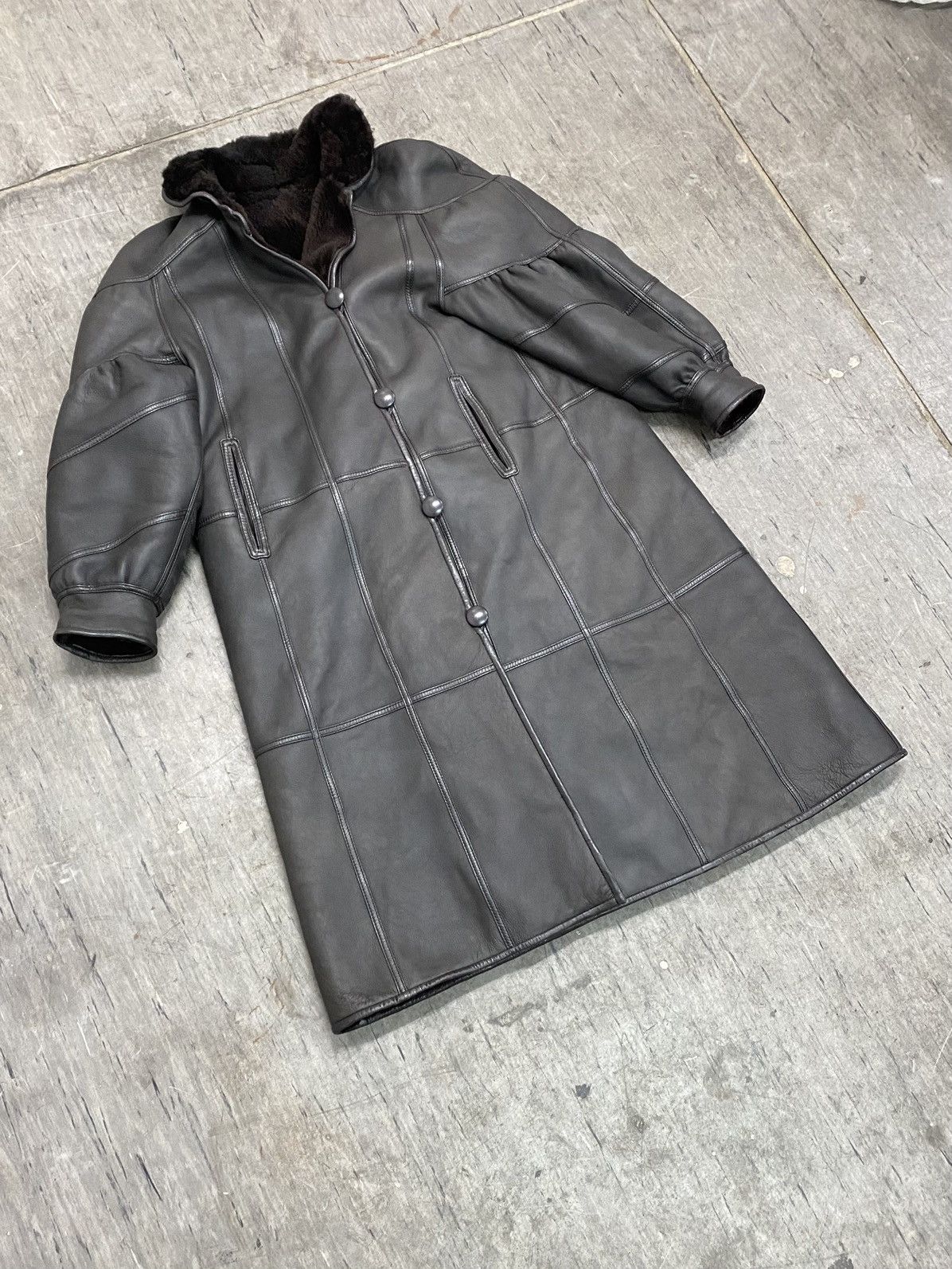 Vintage 🚨SICK 80s Leather Coat Jacket Vintage Rare Oversize Grailed